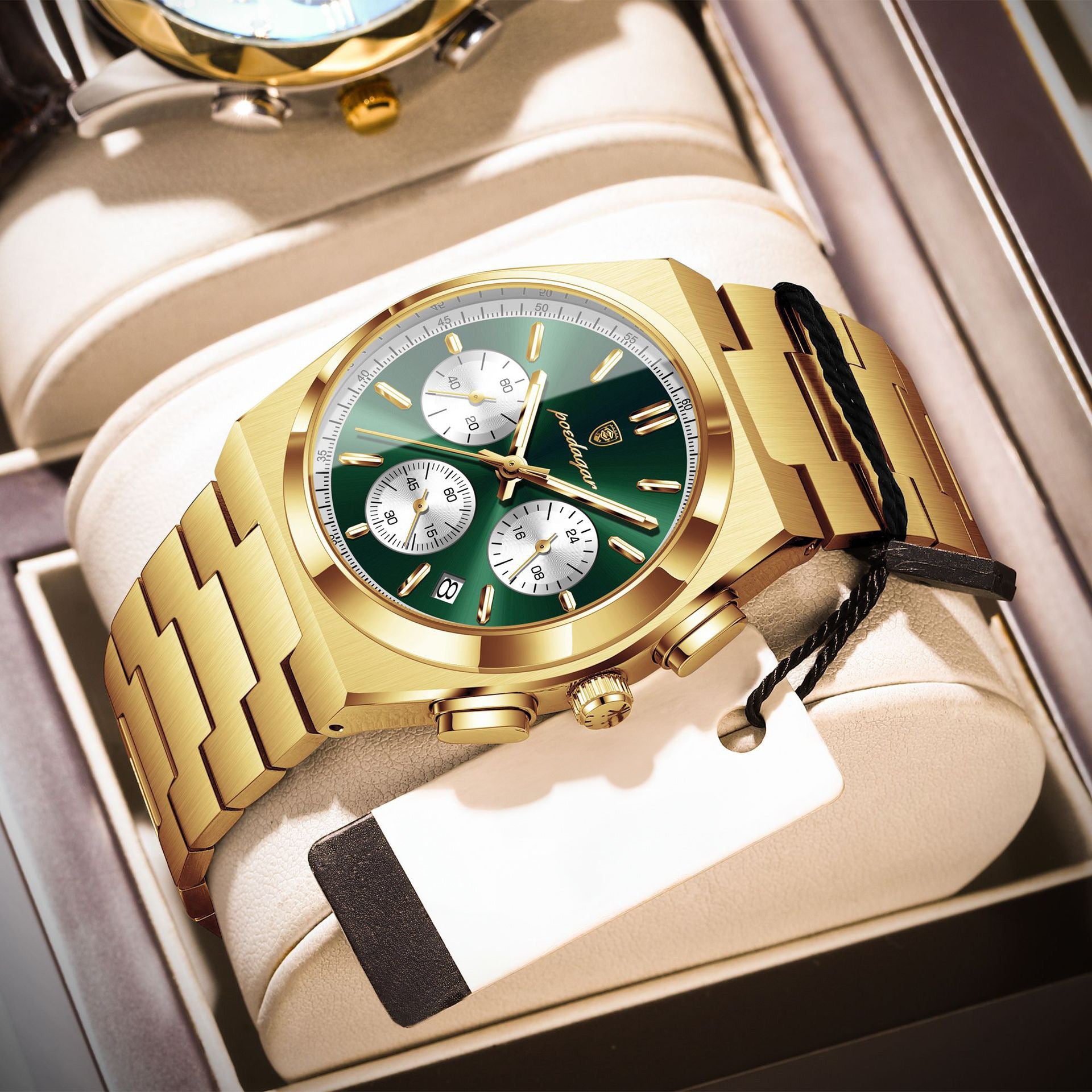 Anthony 2.0 Chronograph Stainless Wristwatch - Gold/Green