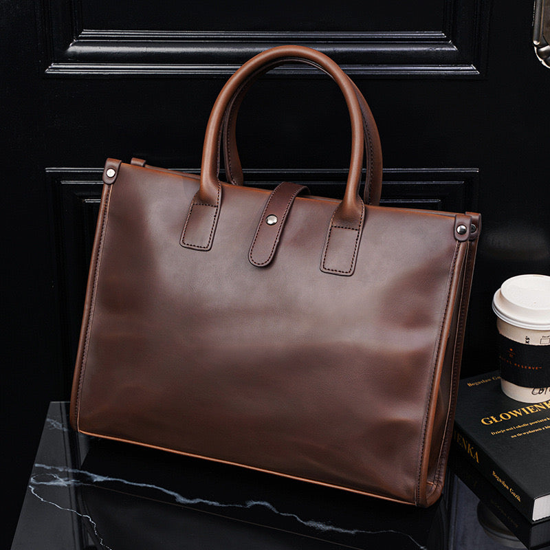 Aleah Satchel (Laptop) Bag - Brown