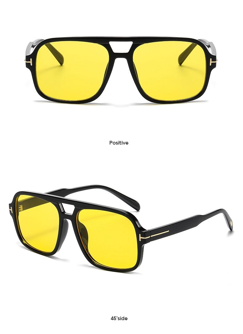 Amari Unisex Glasses - Black/Yellow-2