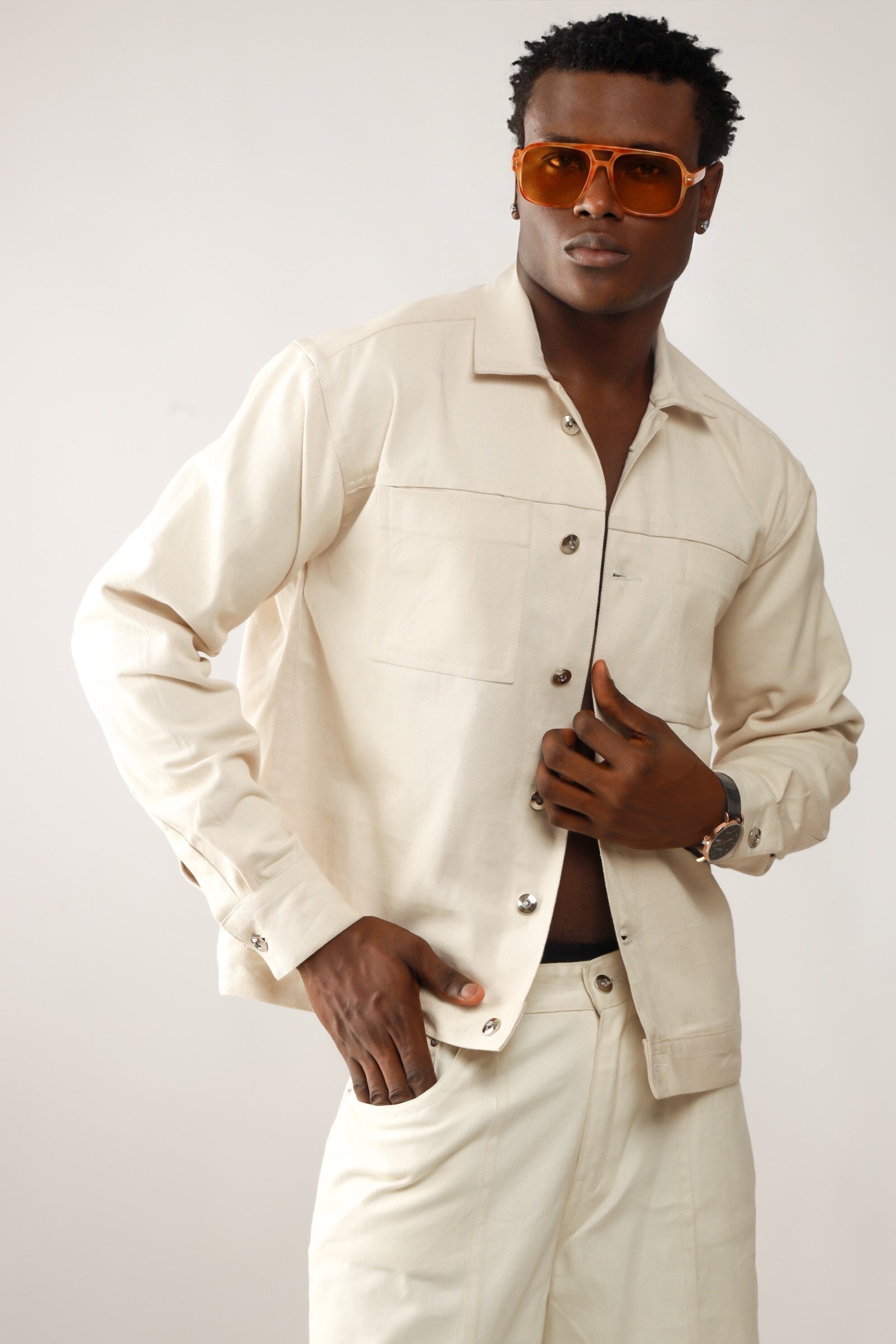 Cairo Utility Paneled Denim Jacket-3