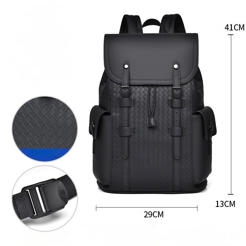 Anthony Heavy Duty Textured Backpack - Black