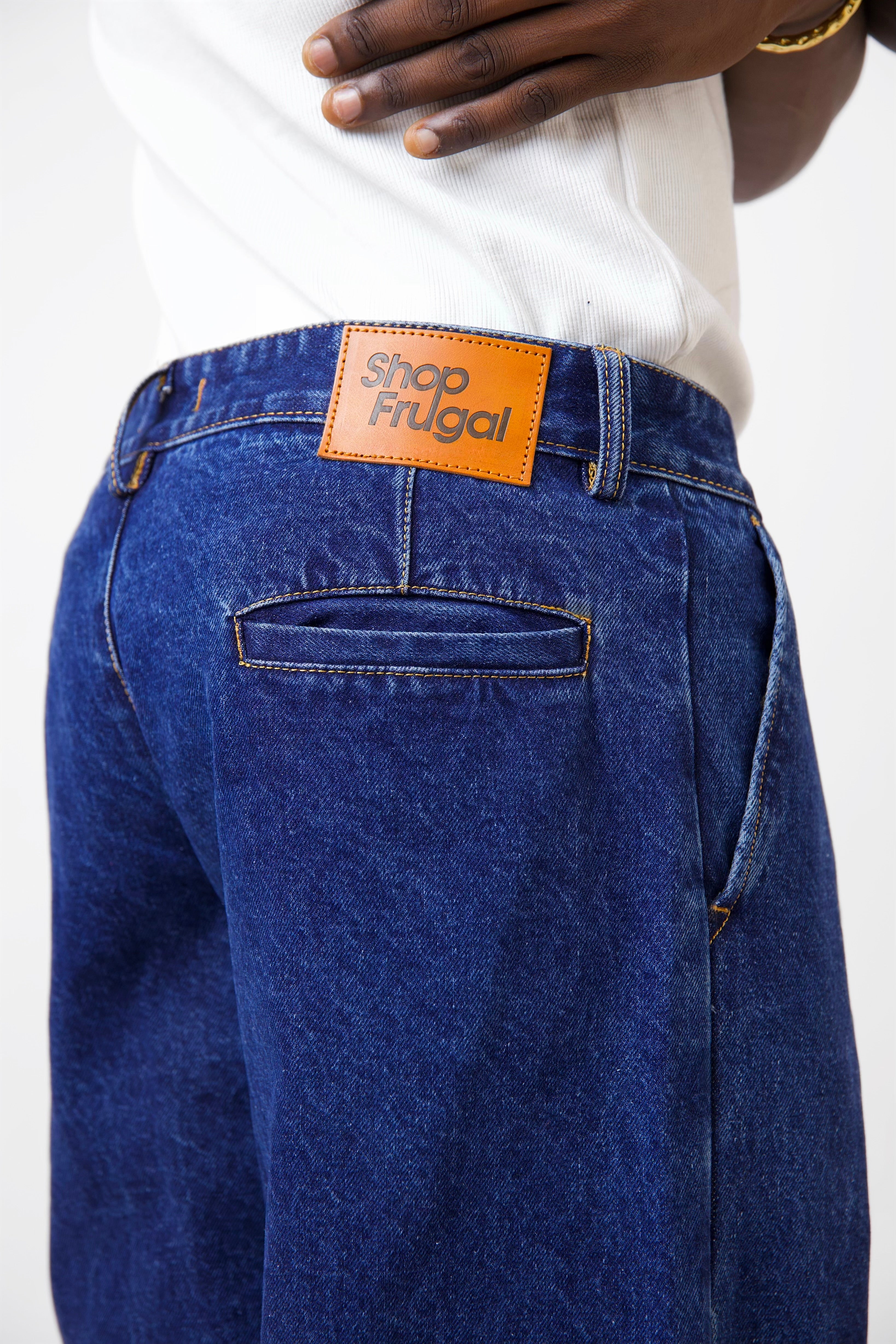 Callie Oxford Tailored Baggy Denim Trouser With Belt-9