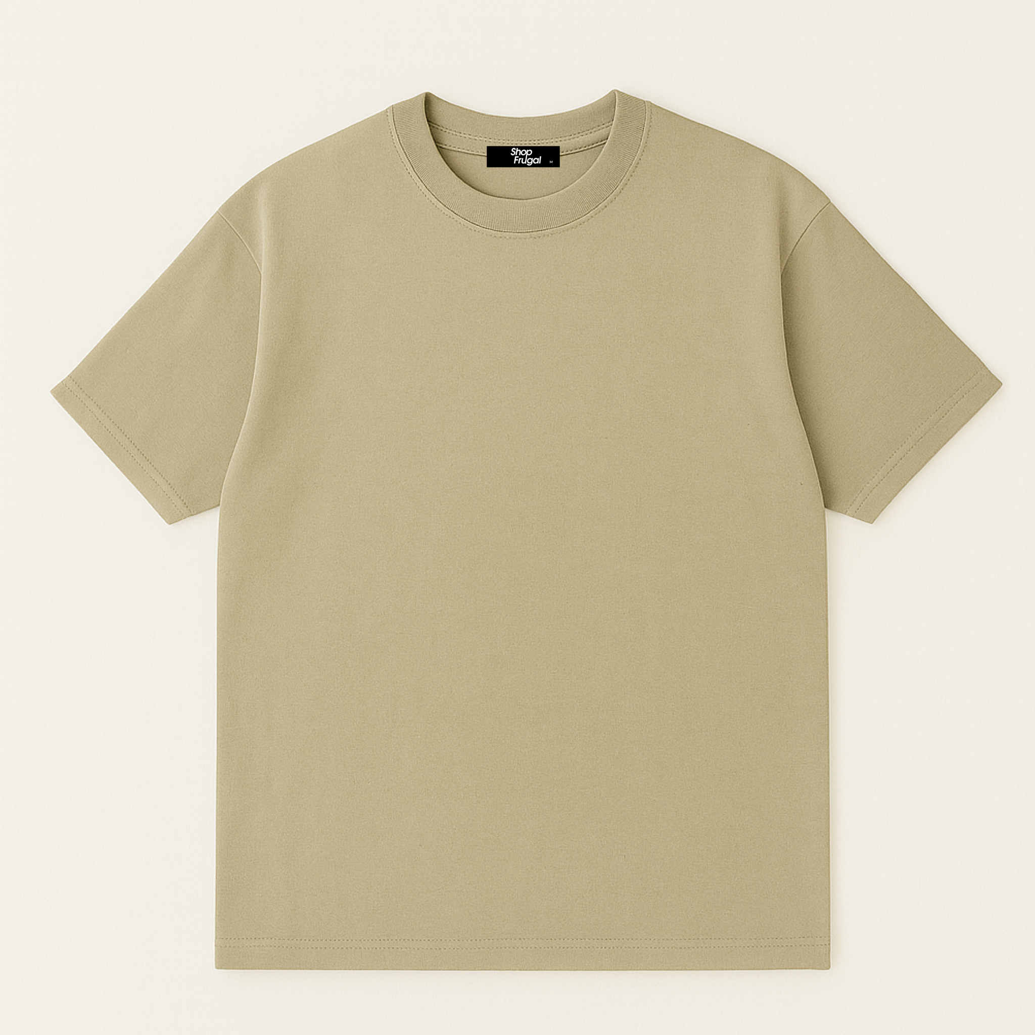 Claire 310GSM Medium-Weight Double-Yarn Blank Tshirt (Premium Quality) - Sand