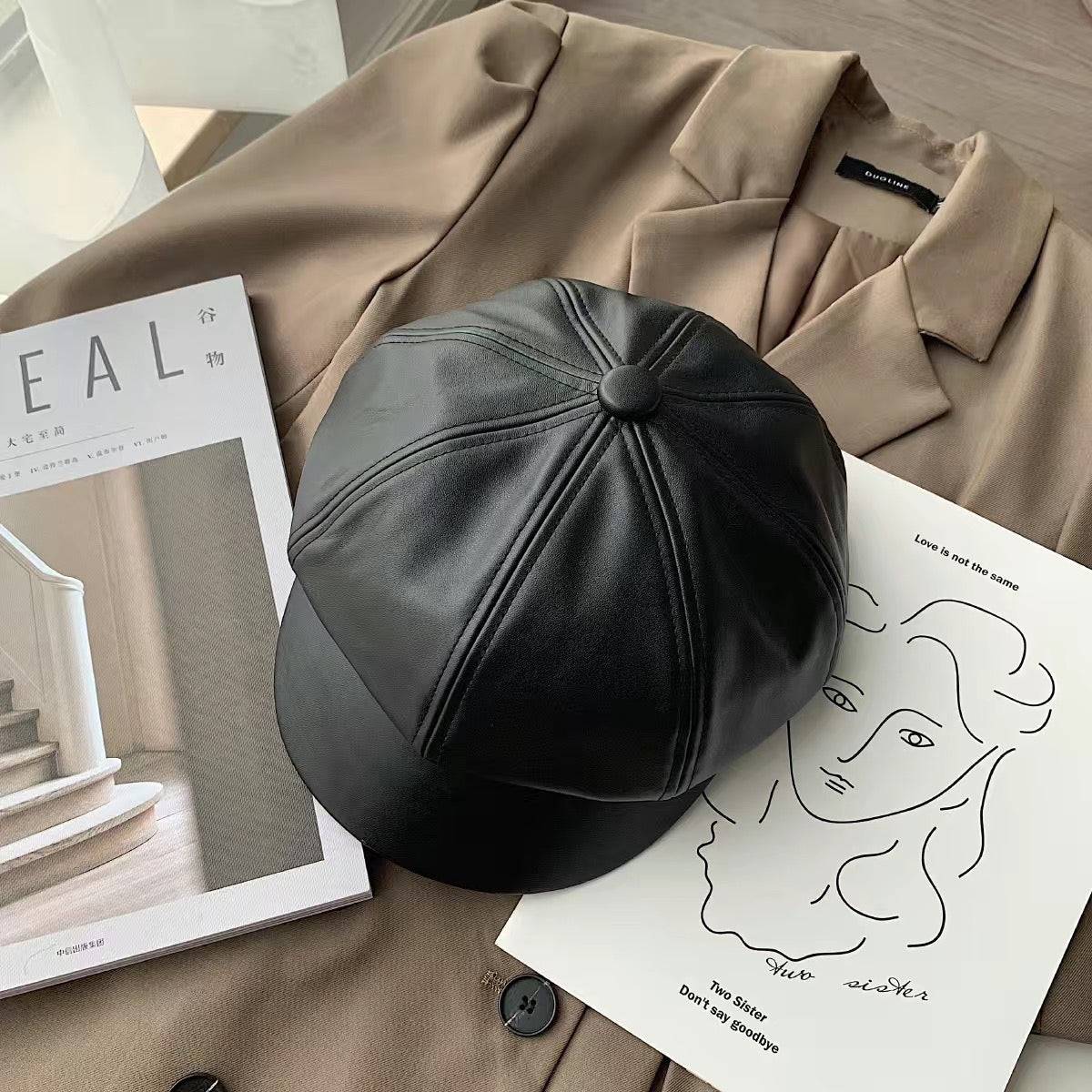 Adair Retro Leather Cap