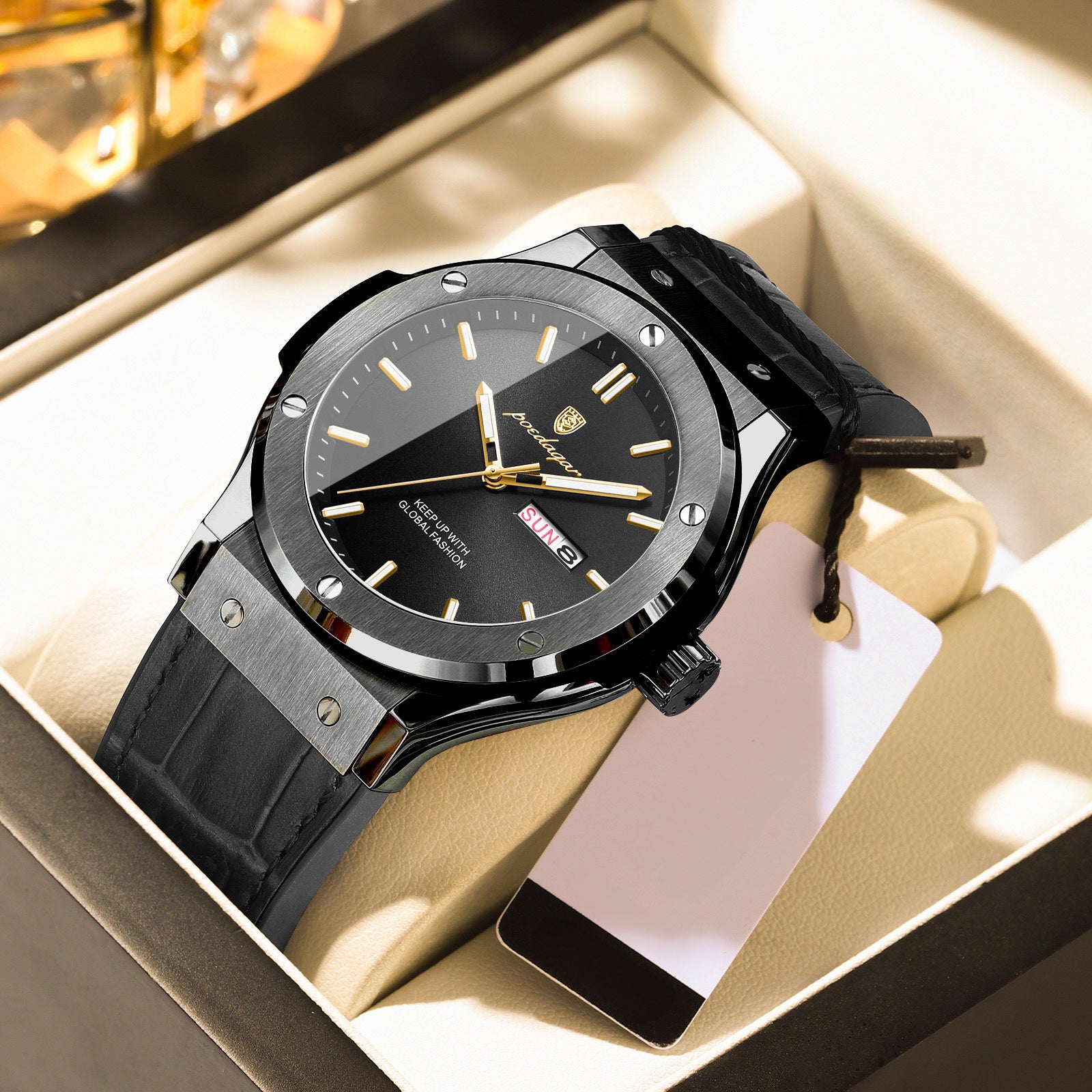 Arthur Silicone Strap Wristwatch - Black