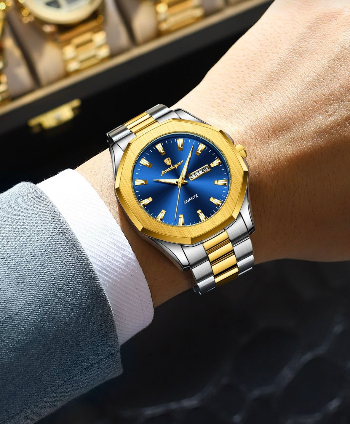 Aleah Stainless Wristwatch - Silver/Black