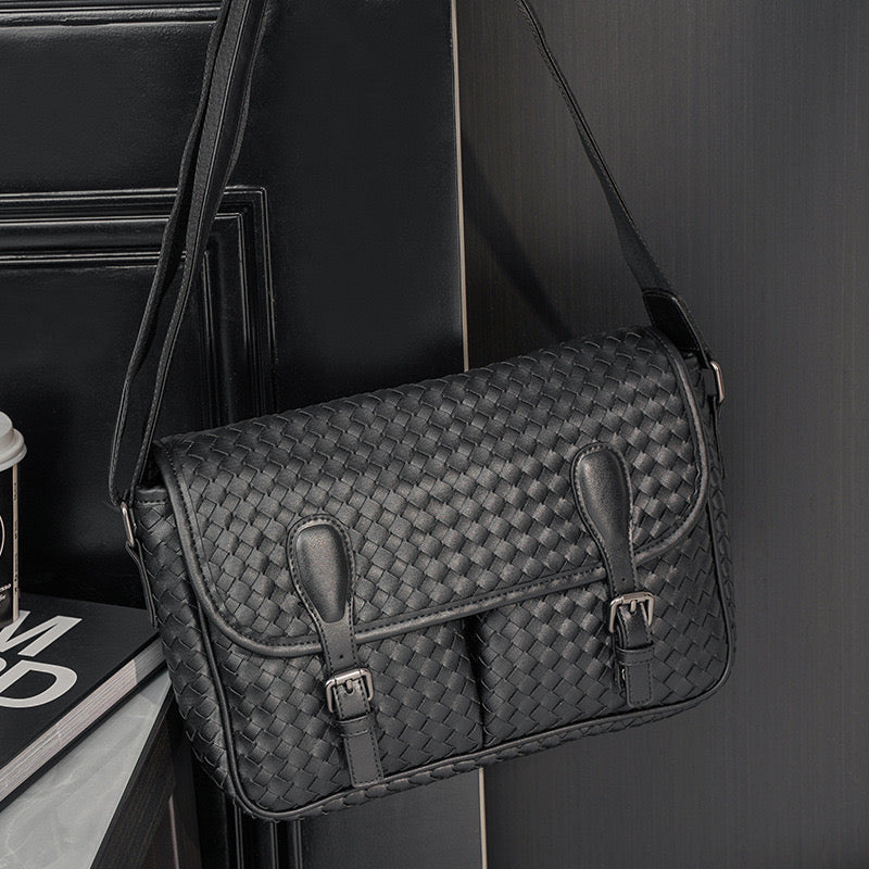 Alexis Textured Satchel Messenger Bag