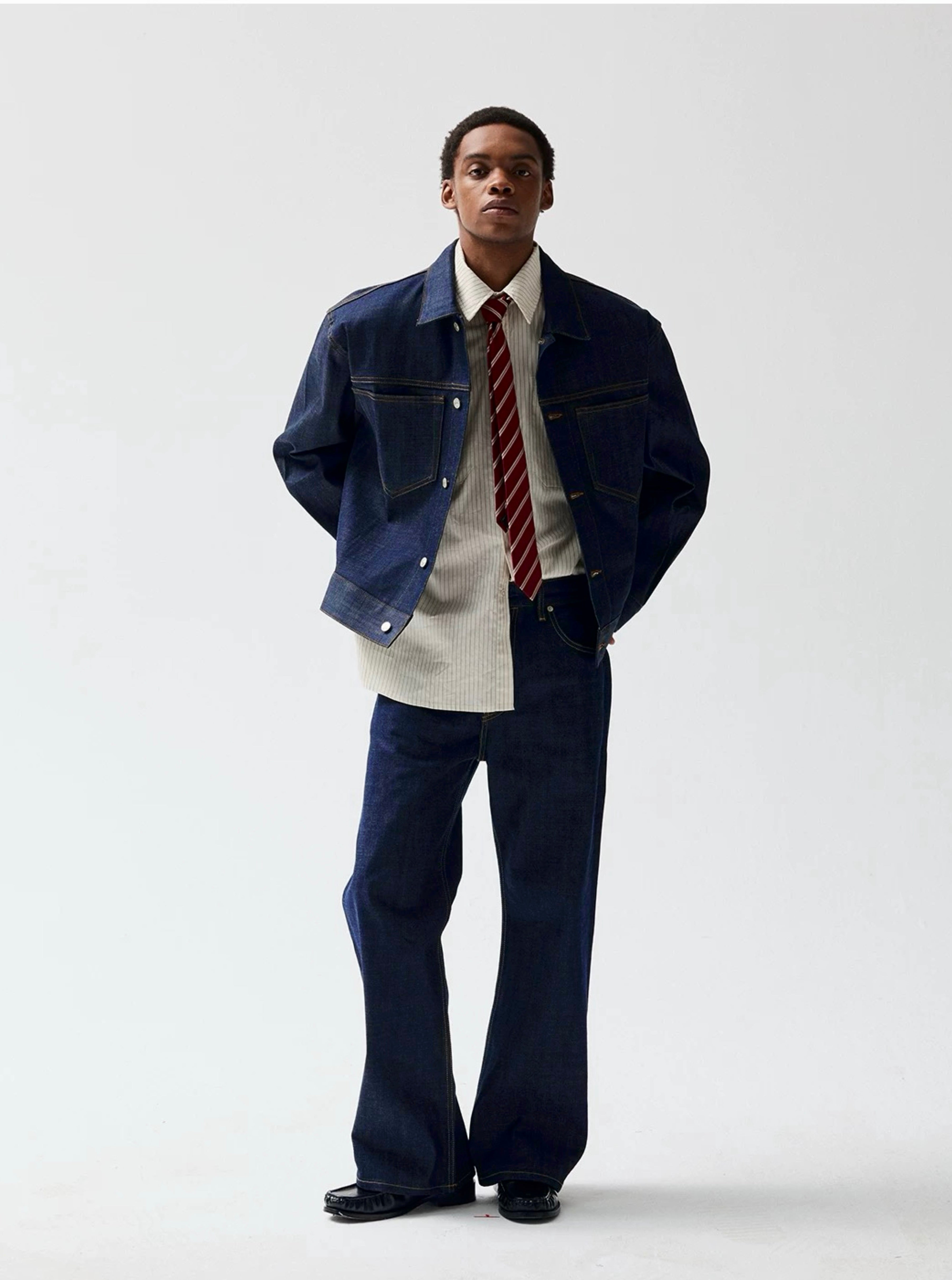 Noir Indigo Wide Leg Jeans (RAW DENIM)