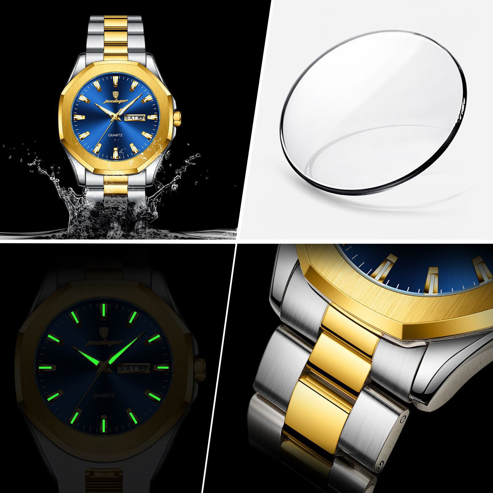 Aleah Stainless Wristwatch - Silver/Black