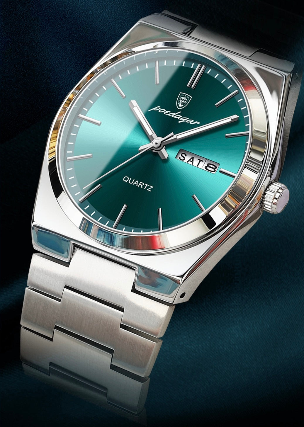 Alexis Stainless Wristwatch - Silver/Green