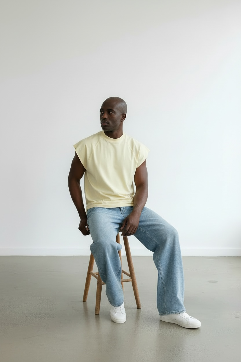 Callie 2.0 310GSM Raglan Raw-Hem Tshirt (Premium Quality) - Milk