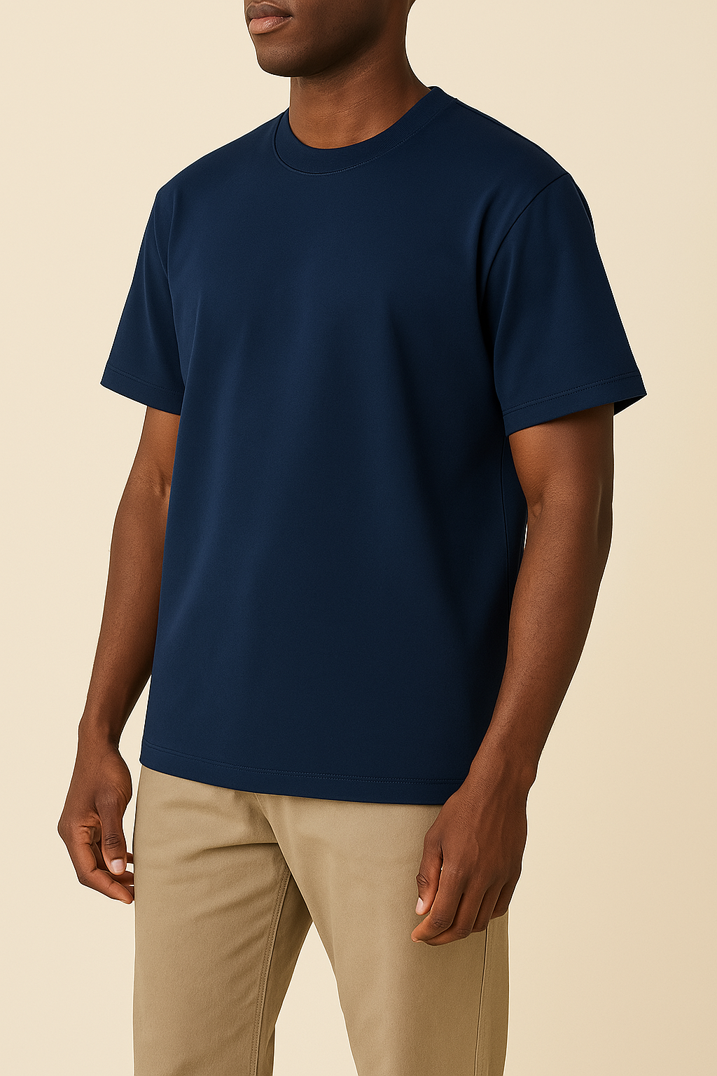 Claire 310GSM Medium-Weight Double-Yarn Blank Tshirt (Premium Quality) - Dark Blue