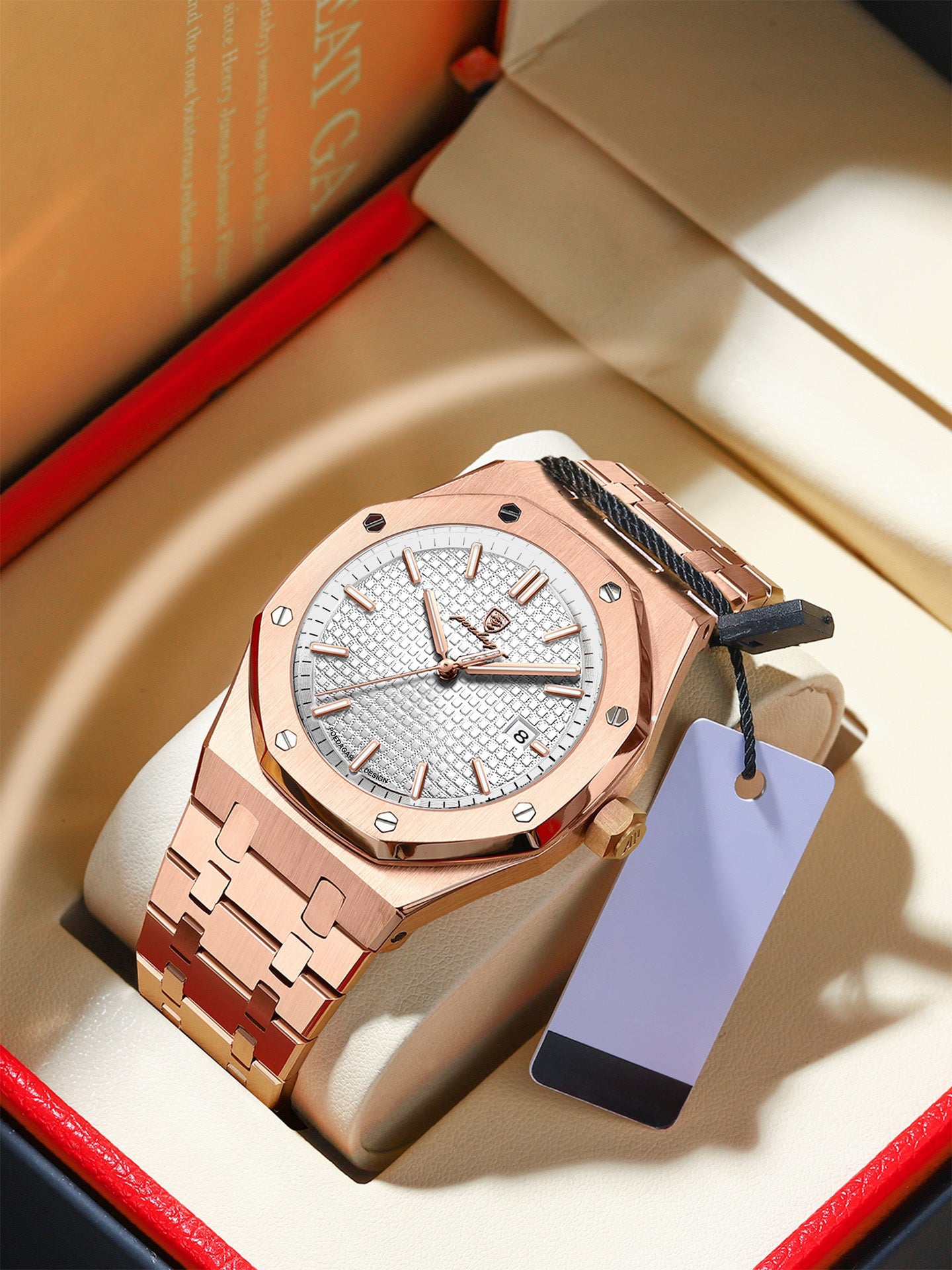 Adeline Stainless Wristwatch - Rose Gold/Silver-1