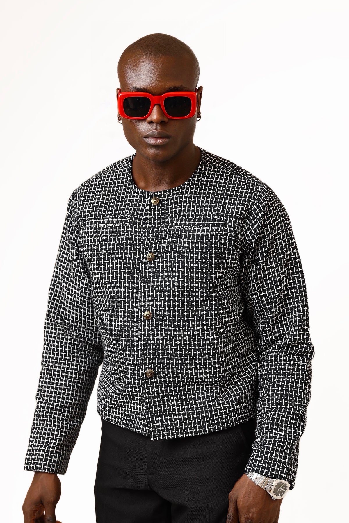Casey Luxe Tweed Jacket - Black