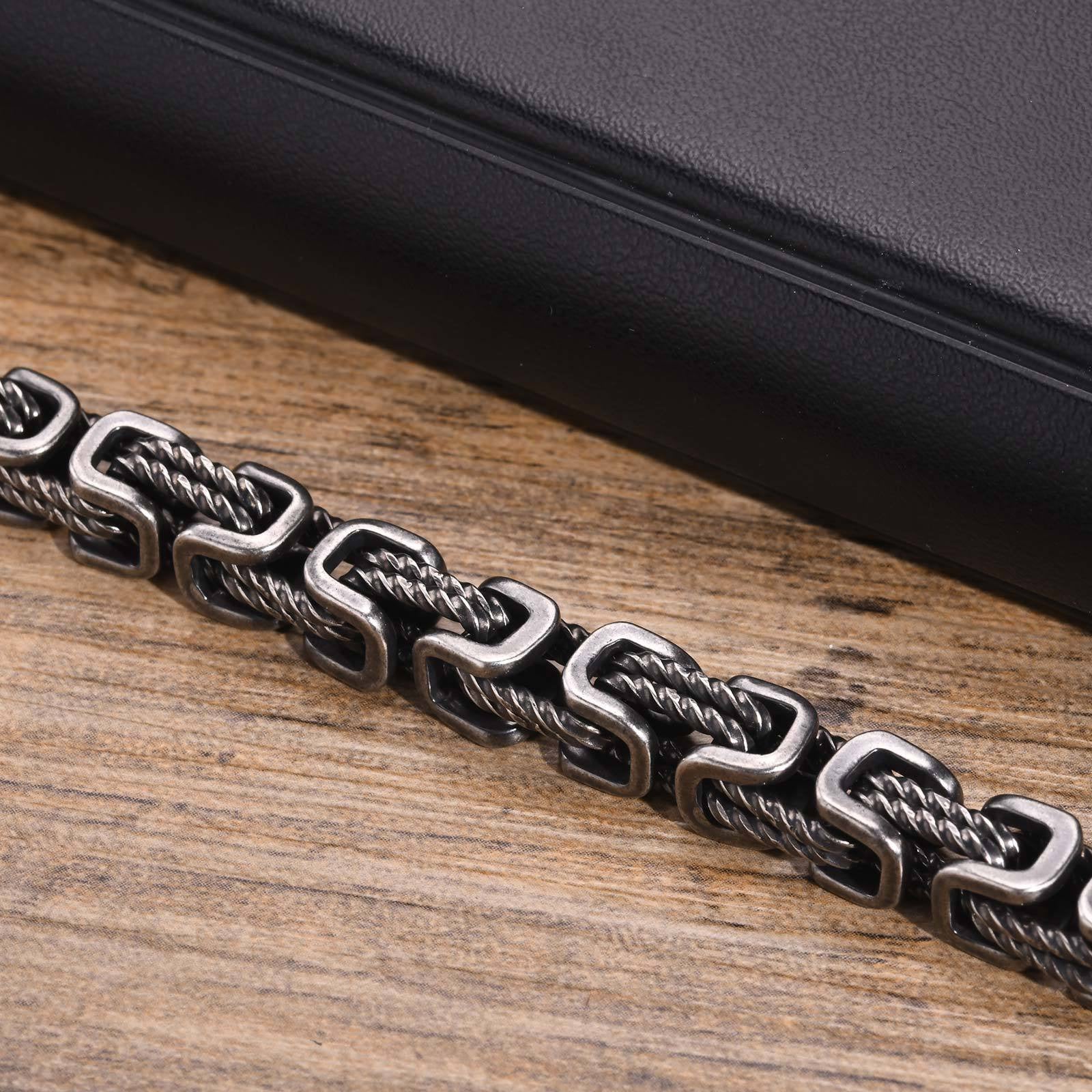 Calida Titanium Steel Link Bracelet - Silver-8