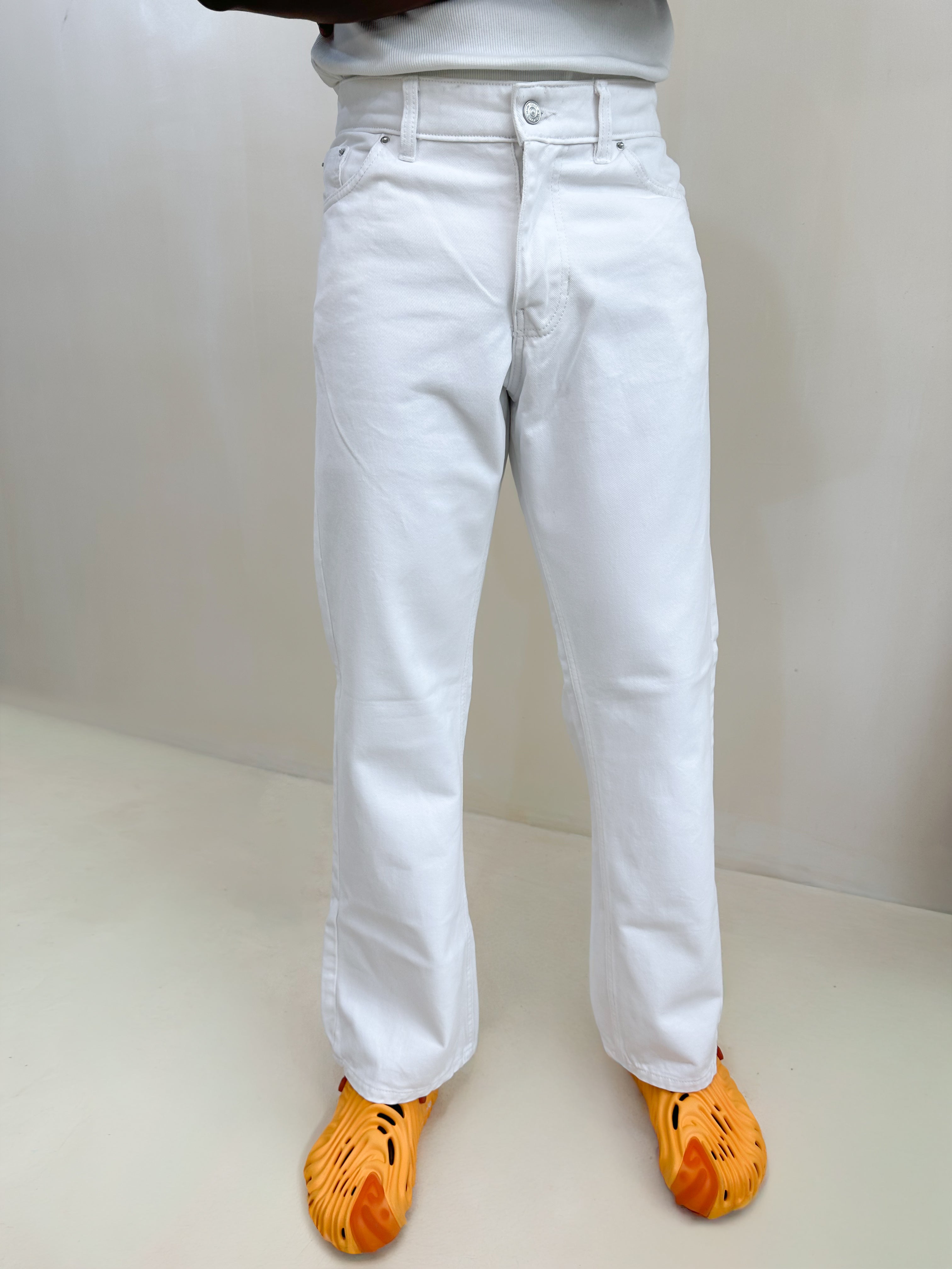 Callen Relaxed Wide Leg Jeans - White-3