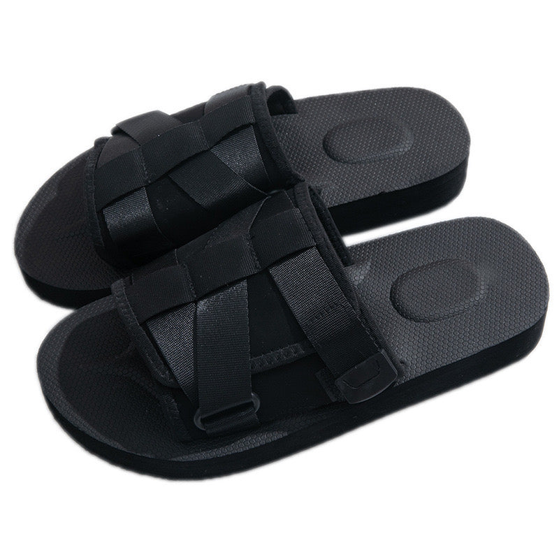 Arthur Unisex Velcro Slides - Black