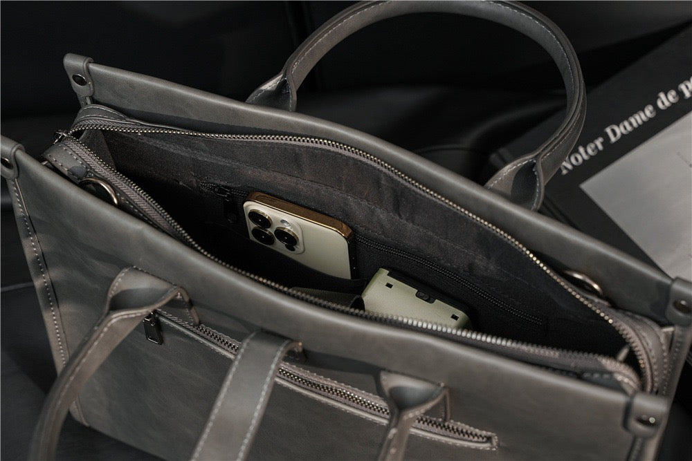 Aleah Satchel (Laptop) Bag - Grey