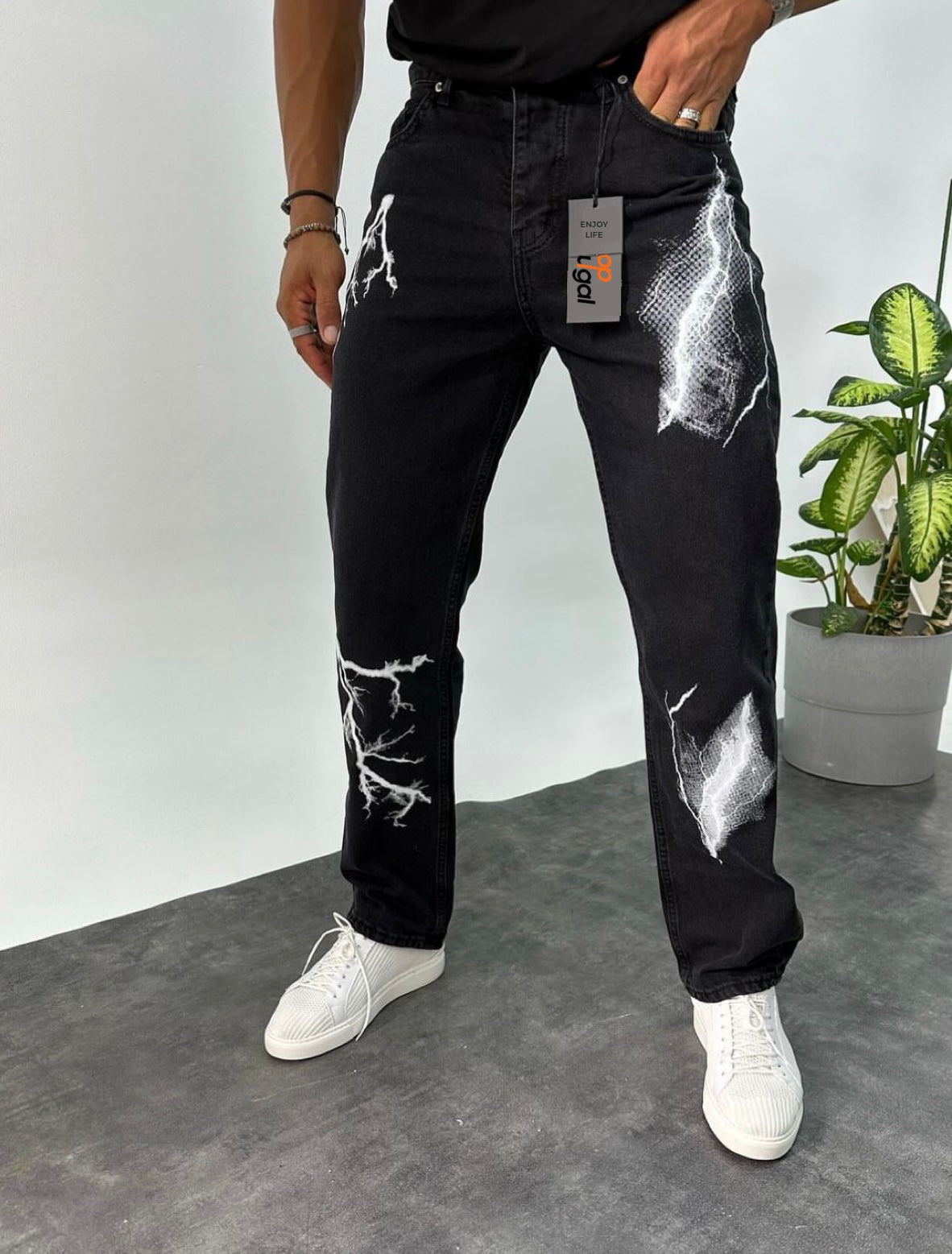 Chevelle Thunderbolt Relaxed Baggy Boyfriend Jeans-1
