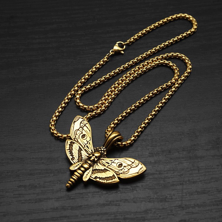Aria Gothic Butterfly Necklace - Gold