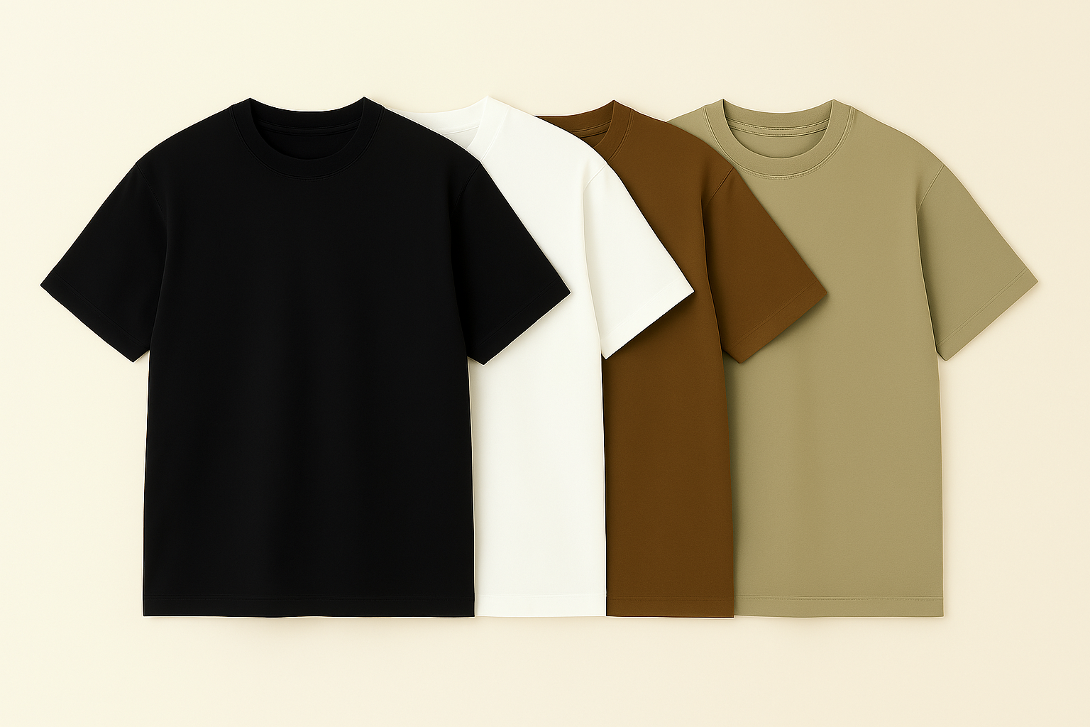 Claire 310GSM Medium-Weight Double-Yarn Blank Tshirt (Premium Quality) - Black-5