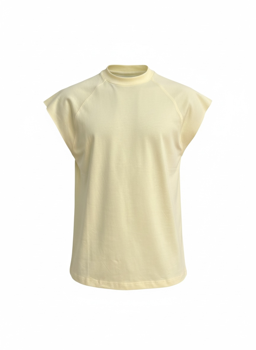 Callie 2.0 310GSM Raglan Raw-Hem Tank Top (Premium Quality) - Milk