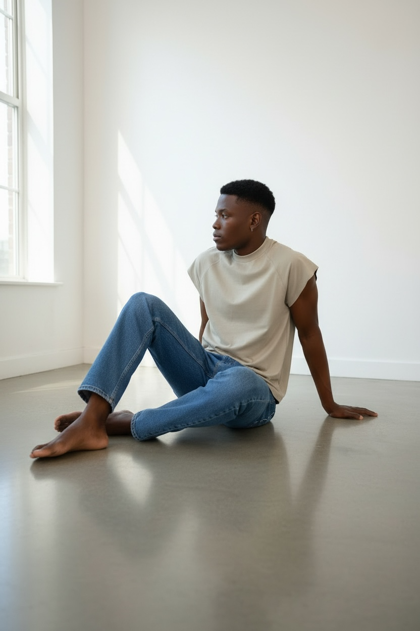 Callie 2.0 310GSM Raglan Raw-Hem Tank Top (Premium Quality) - Matcha Grey