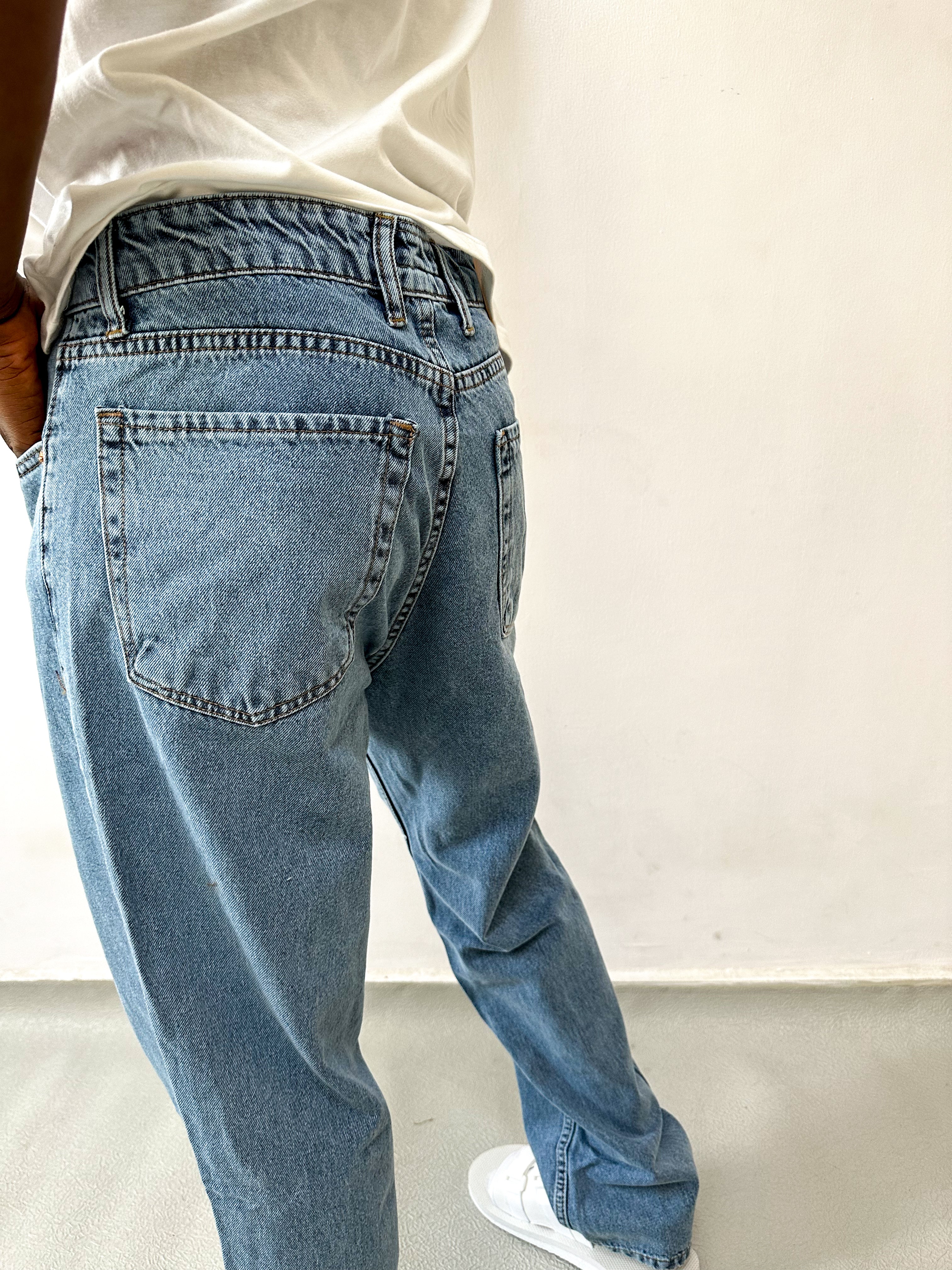Cai Relaxed Straight Cut Jeans - Vintage Wash-3