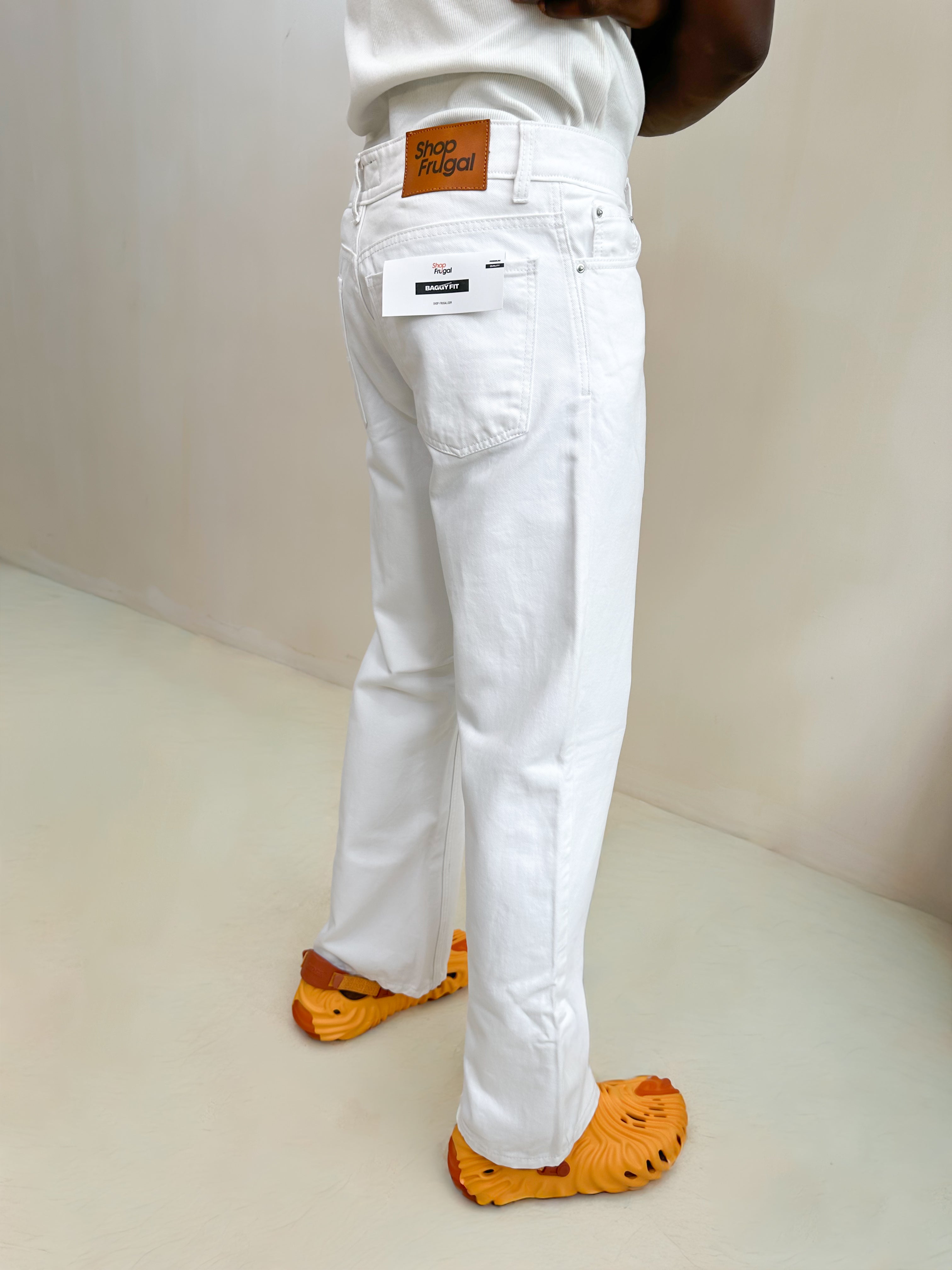 Callen Relaxed Wide Leg Jeans - White