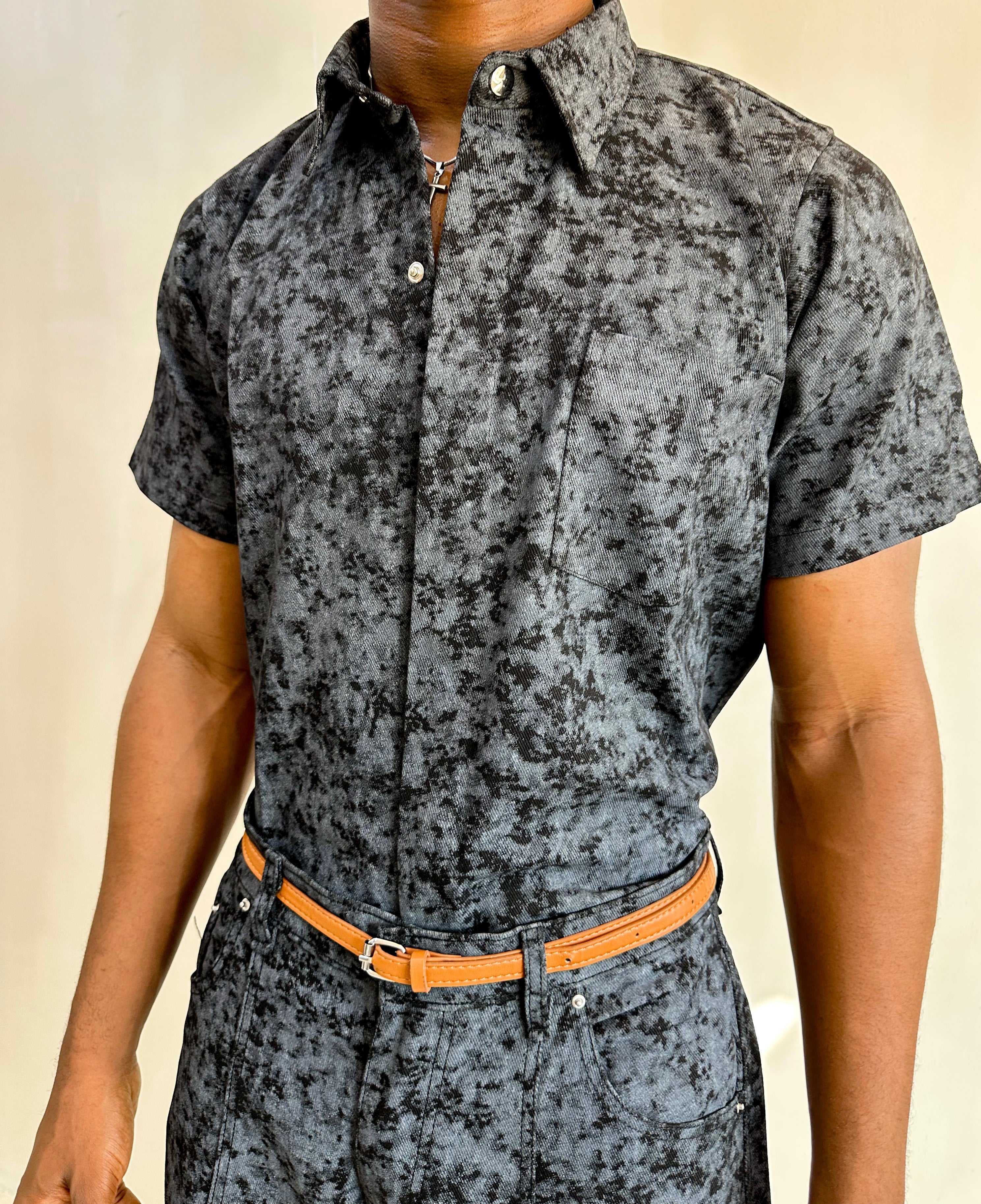 Cadence EDT Abstract Denim Shirt-3