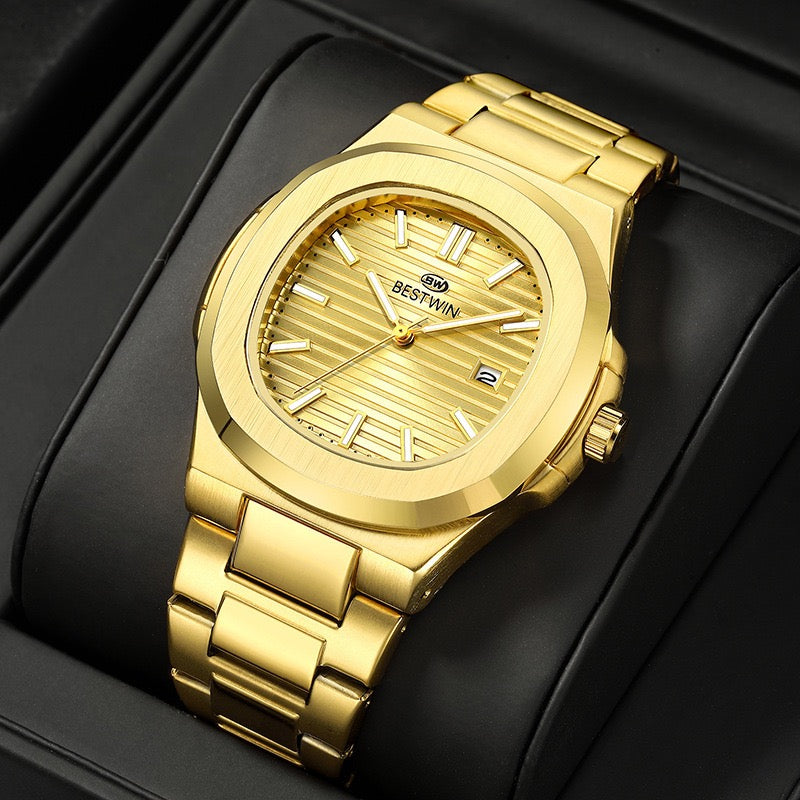 Aria Stainless Wristwatch - Gold/Black