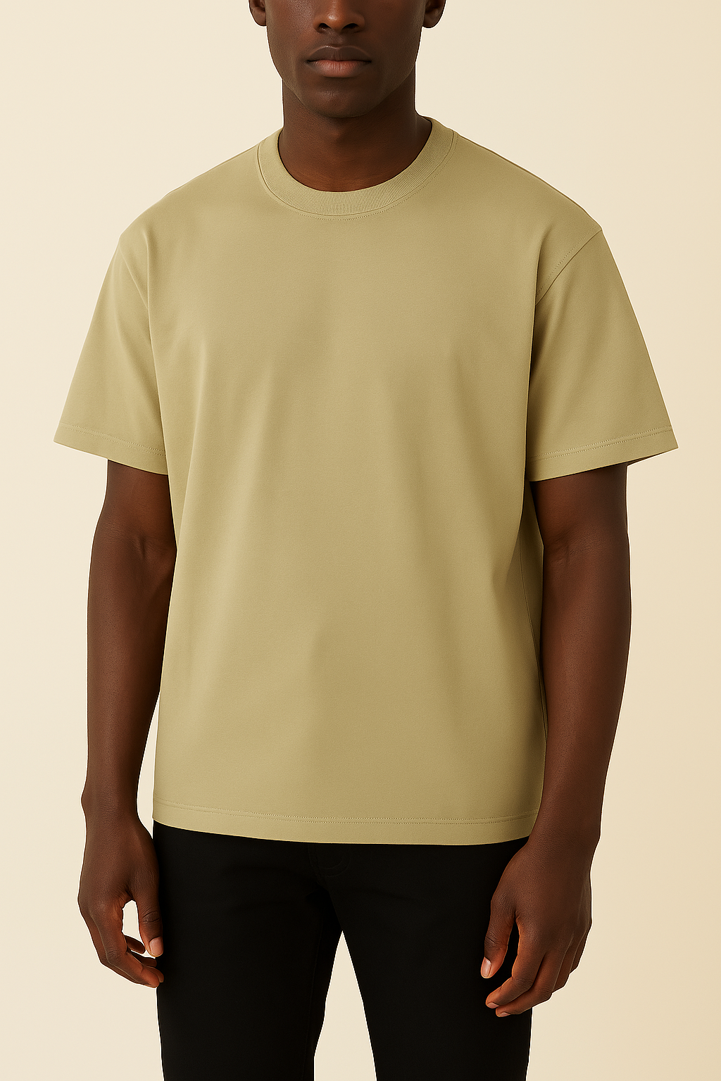 Claire 310GSM Medium-Weight Double-Yarn Blank Tshirt (Premium Quality) - Sand