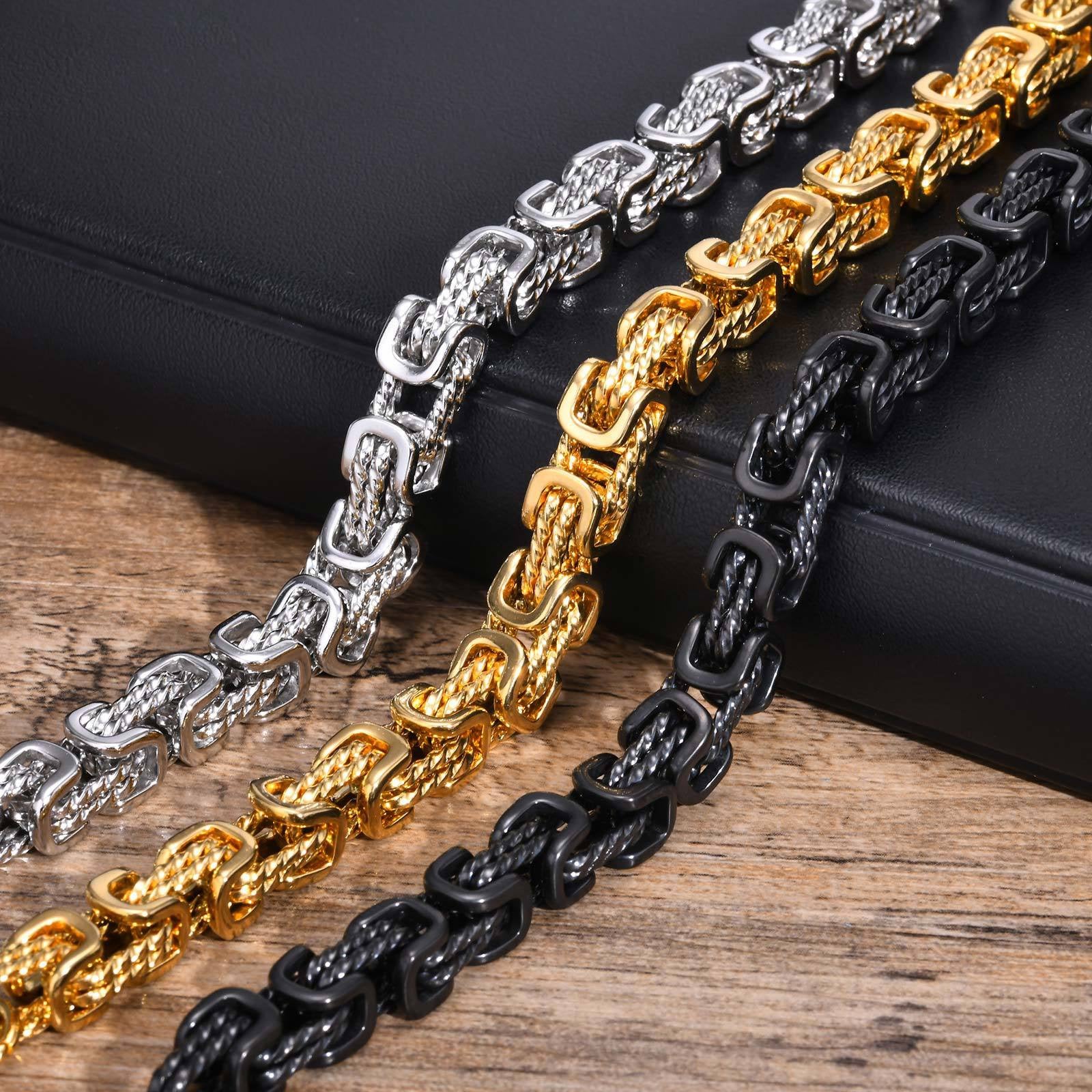 Calida Titanium Steel Link Bracelet - Gold