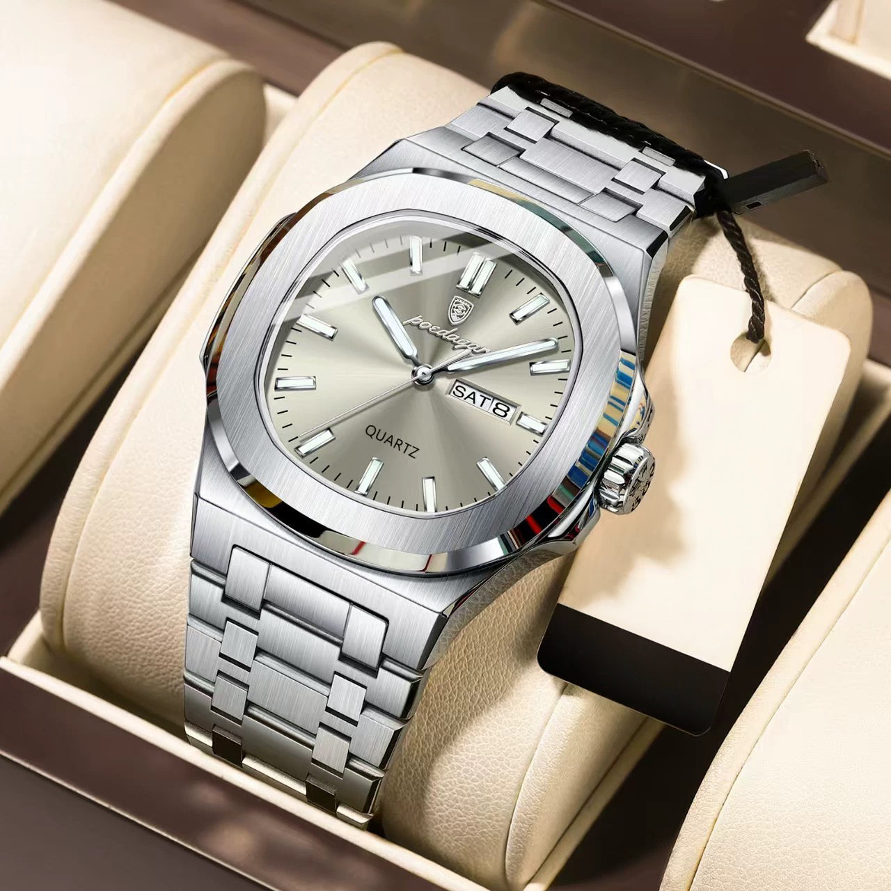 Amari Stainless Wristwatch - Silver/Grey-2