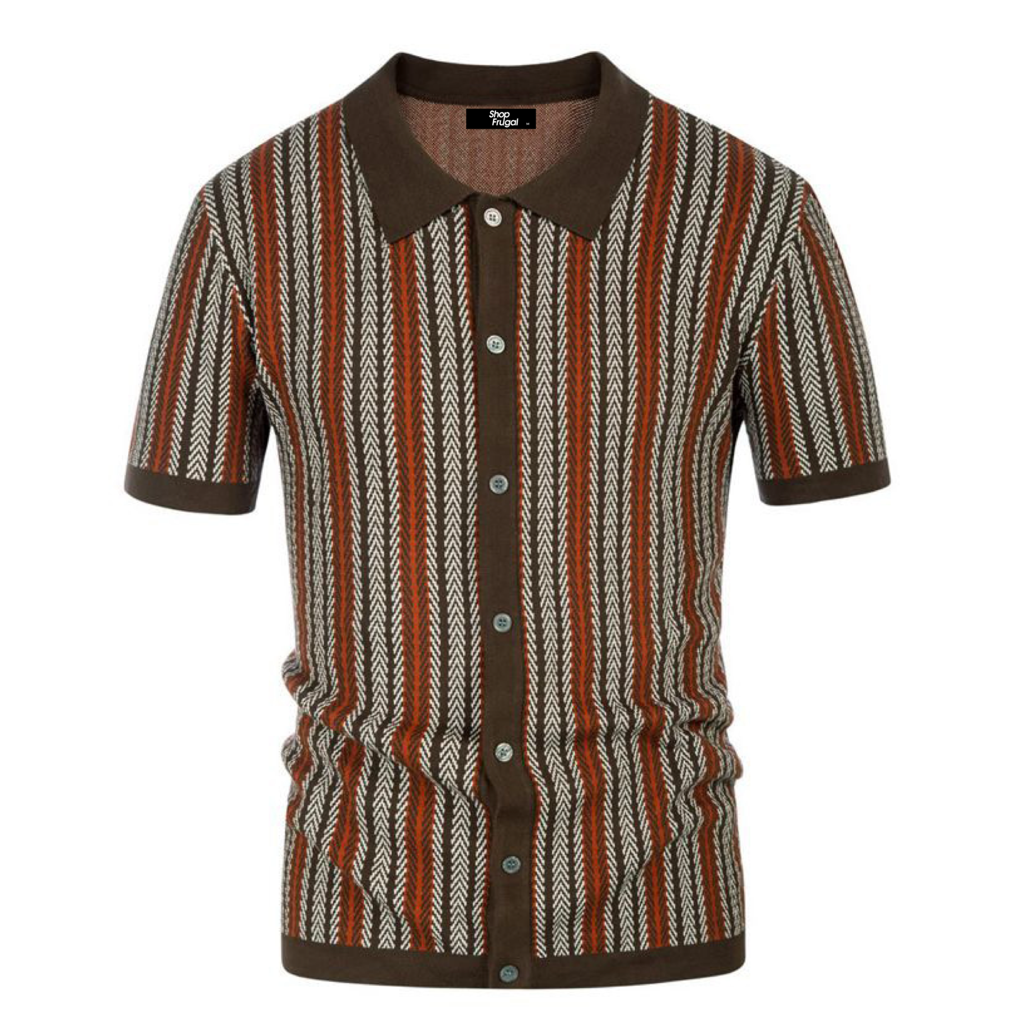 Cairo Button Down Leaf Print Viscose Shirt-3