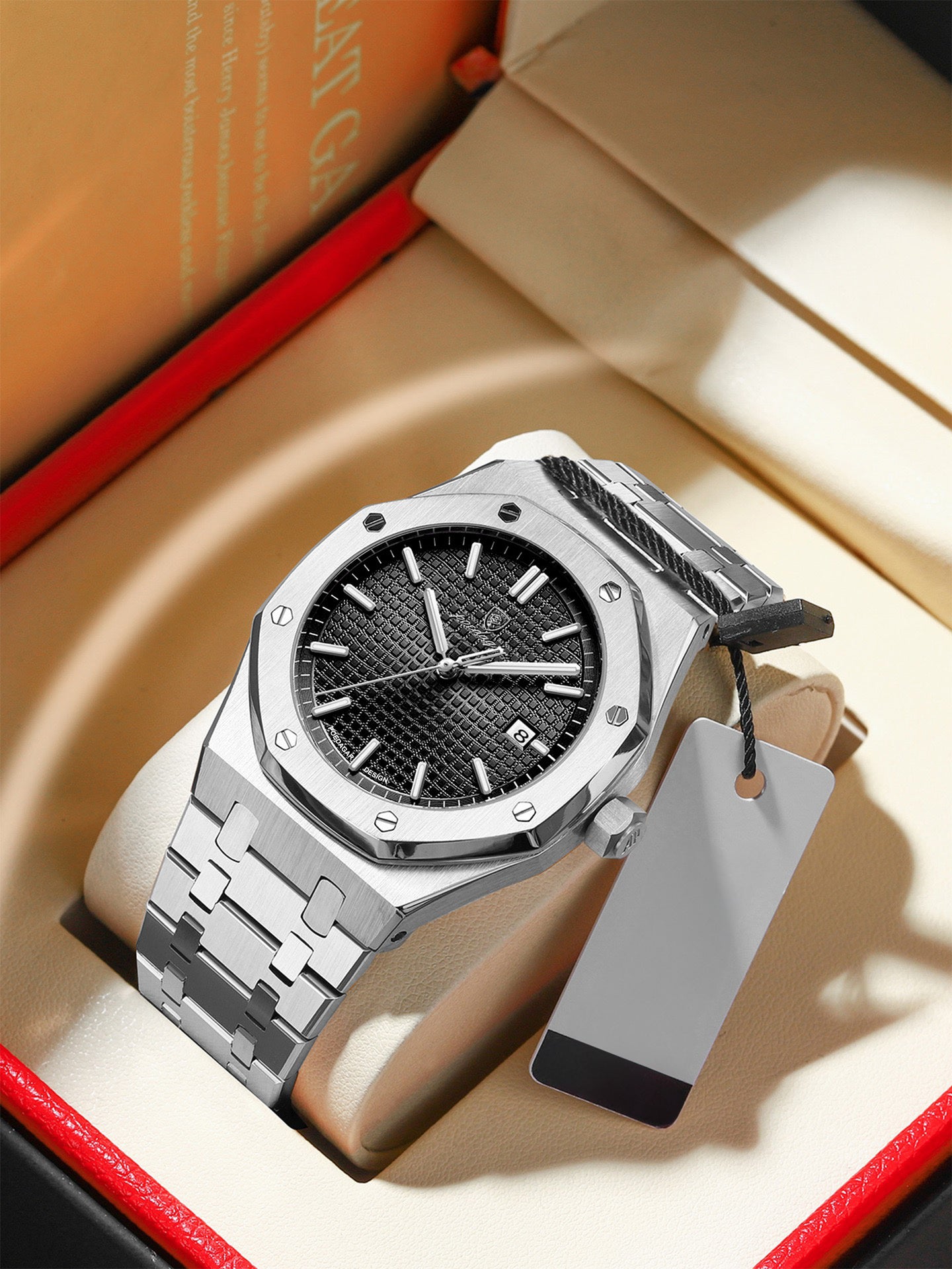 Adeline Stainless Wristwatch - Silver/Black