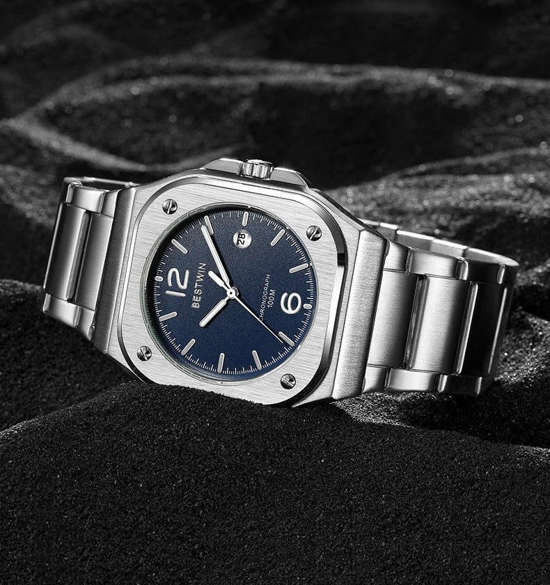 Alina Stainless Wristwatch - Silver/Blue