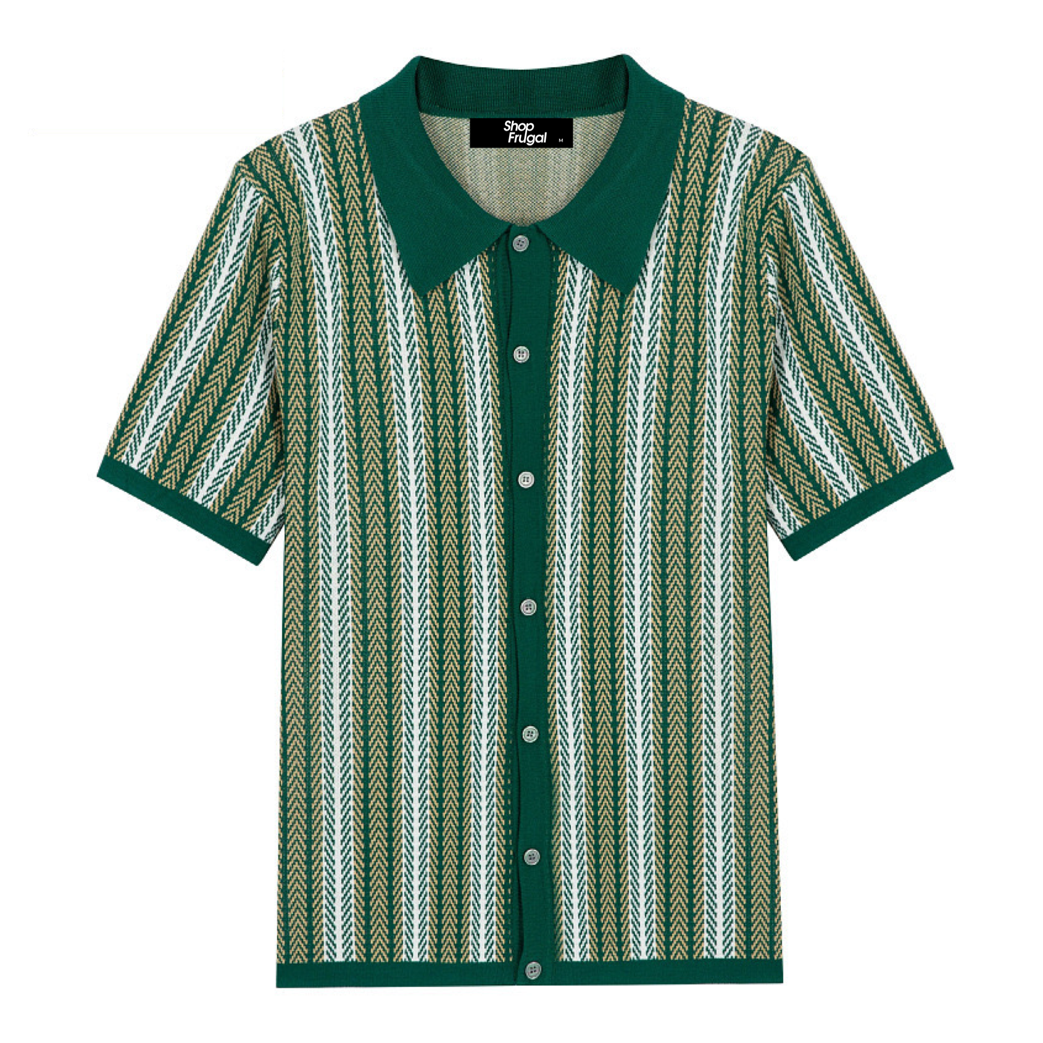 Cairo Button Down Leaf Print Viscose Shirt-zoom-12