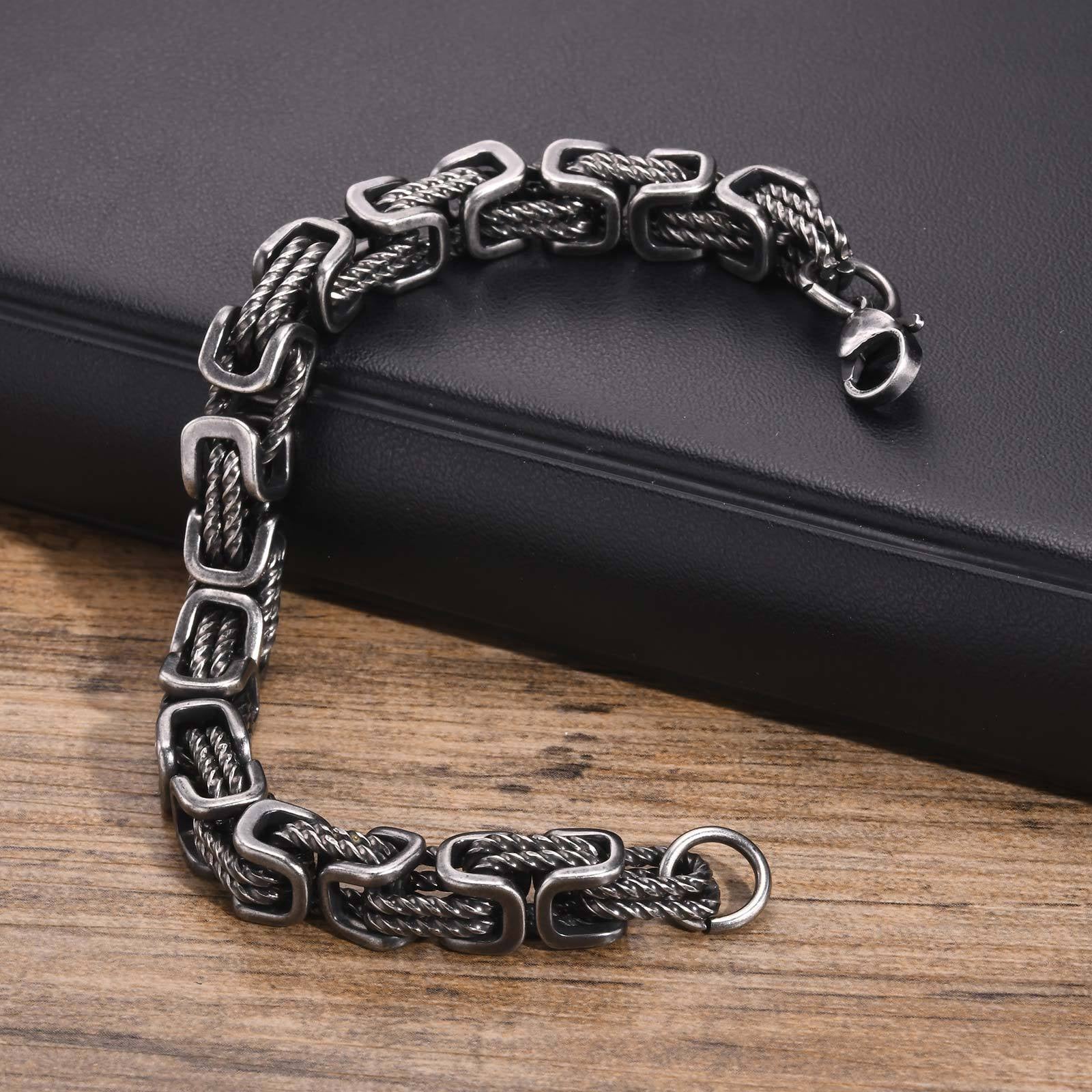 Calida Titanium Steel Link Bracelet - Silver-7