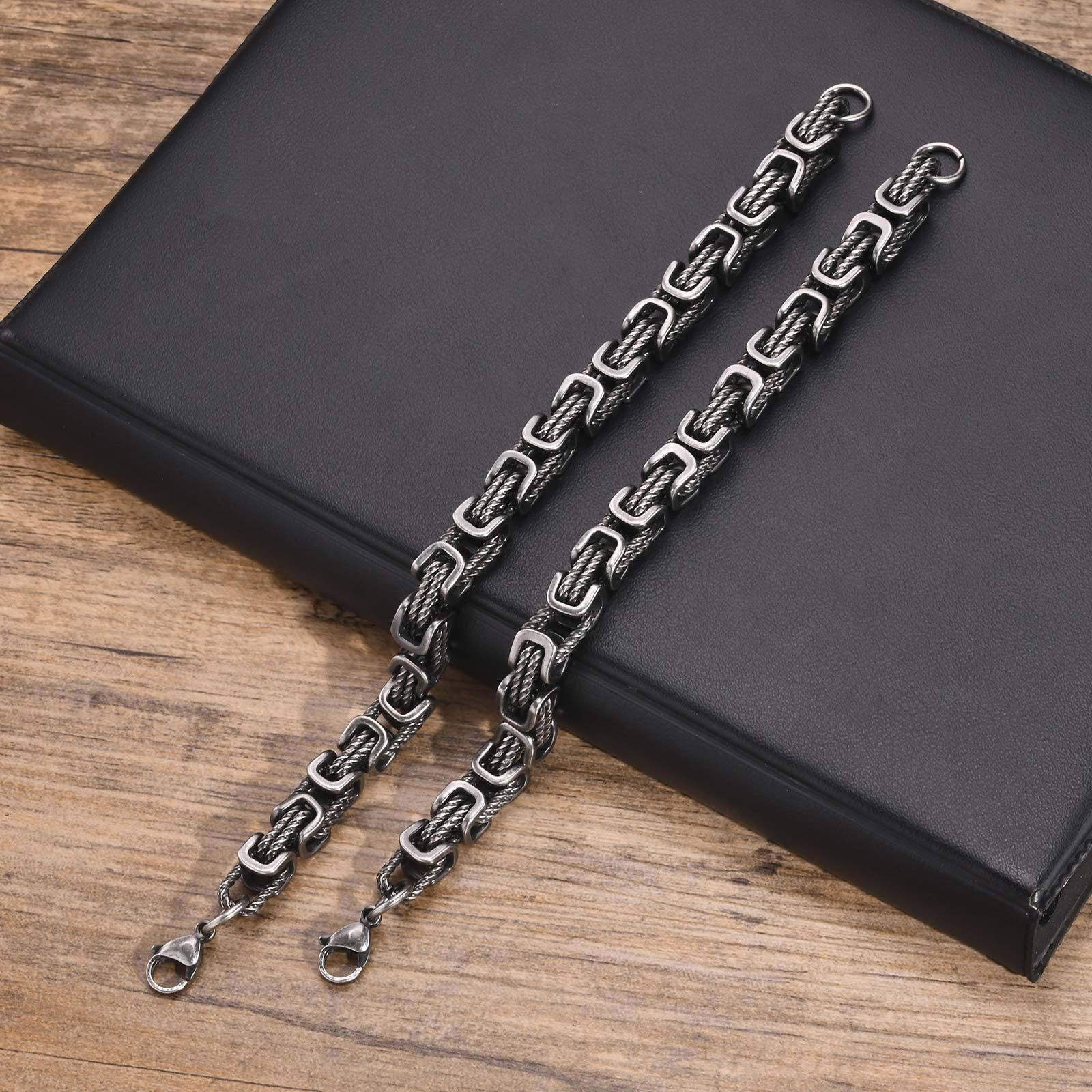 Calida Titanium Steel Link Bracelet - Silver-10