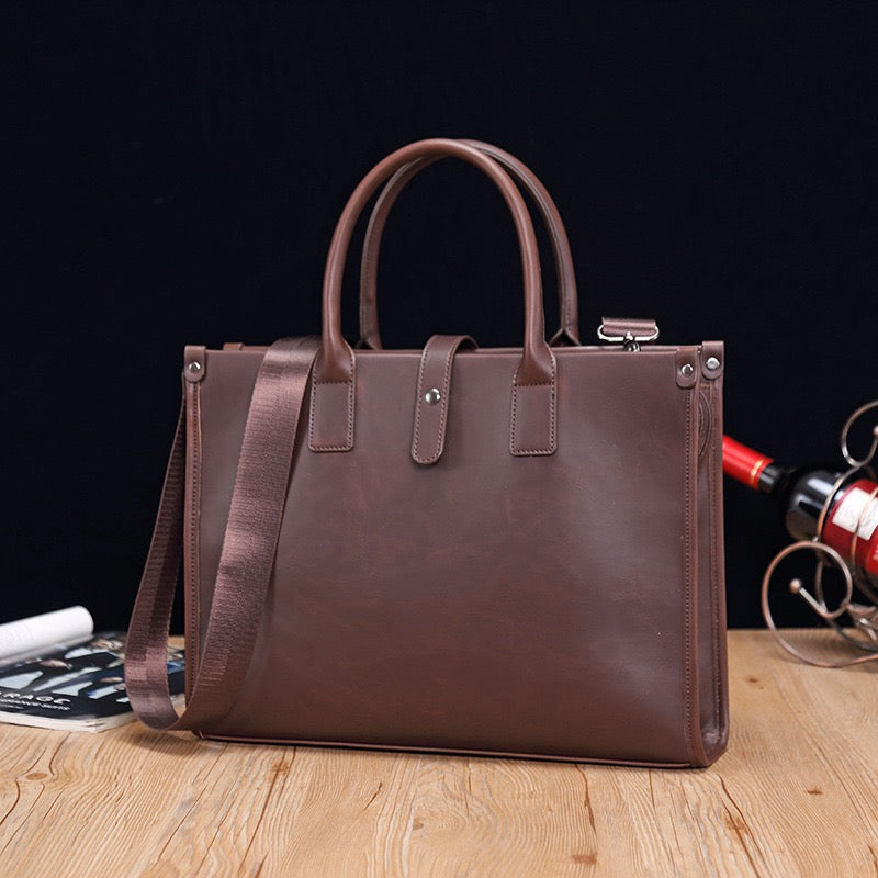 Aleah Satchel (Laptop) Bag - Brown
