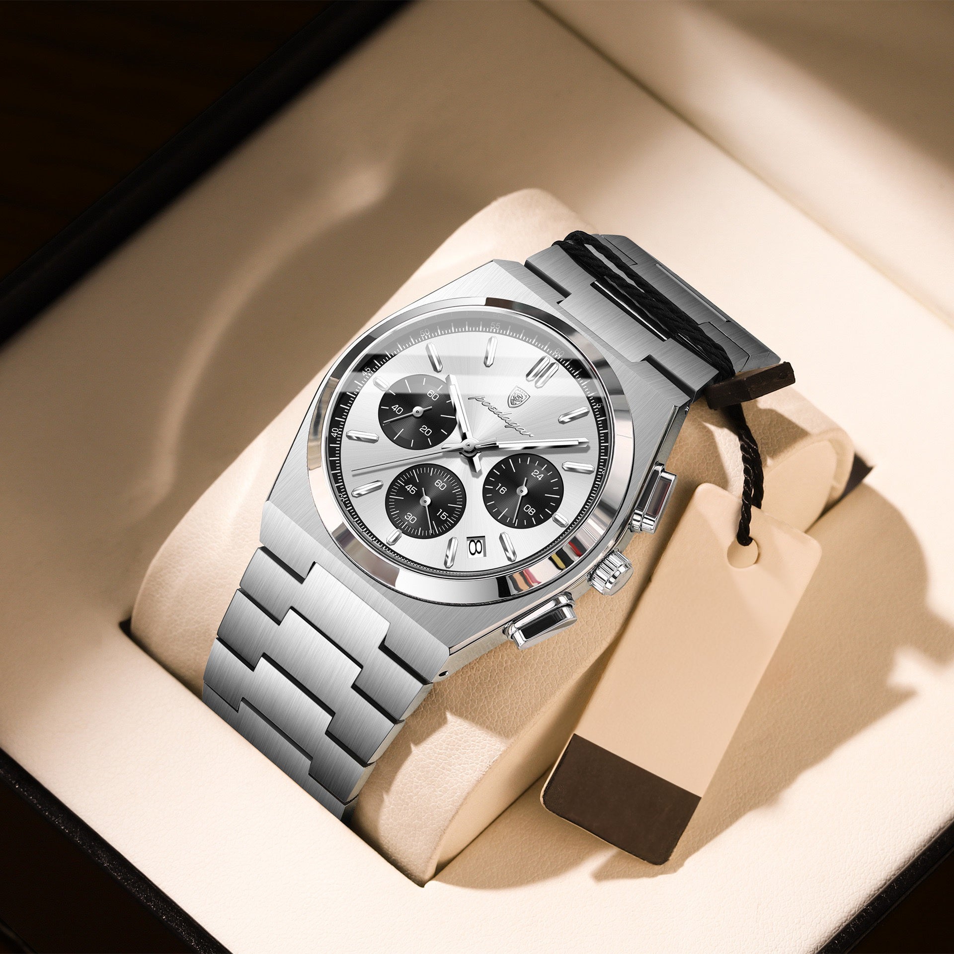 Anthony 2.0 Chronograph Stainless Wristwatch - Silver/Black/White