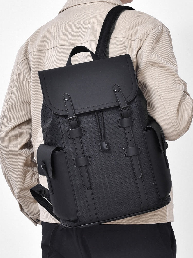 Anthony Heavy Duty Textured Backpack - Black