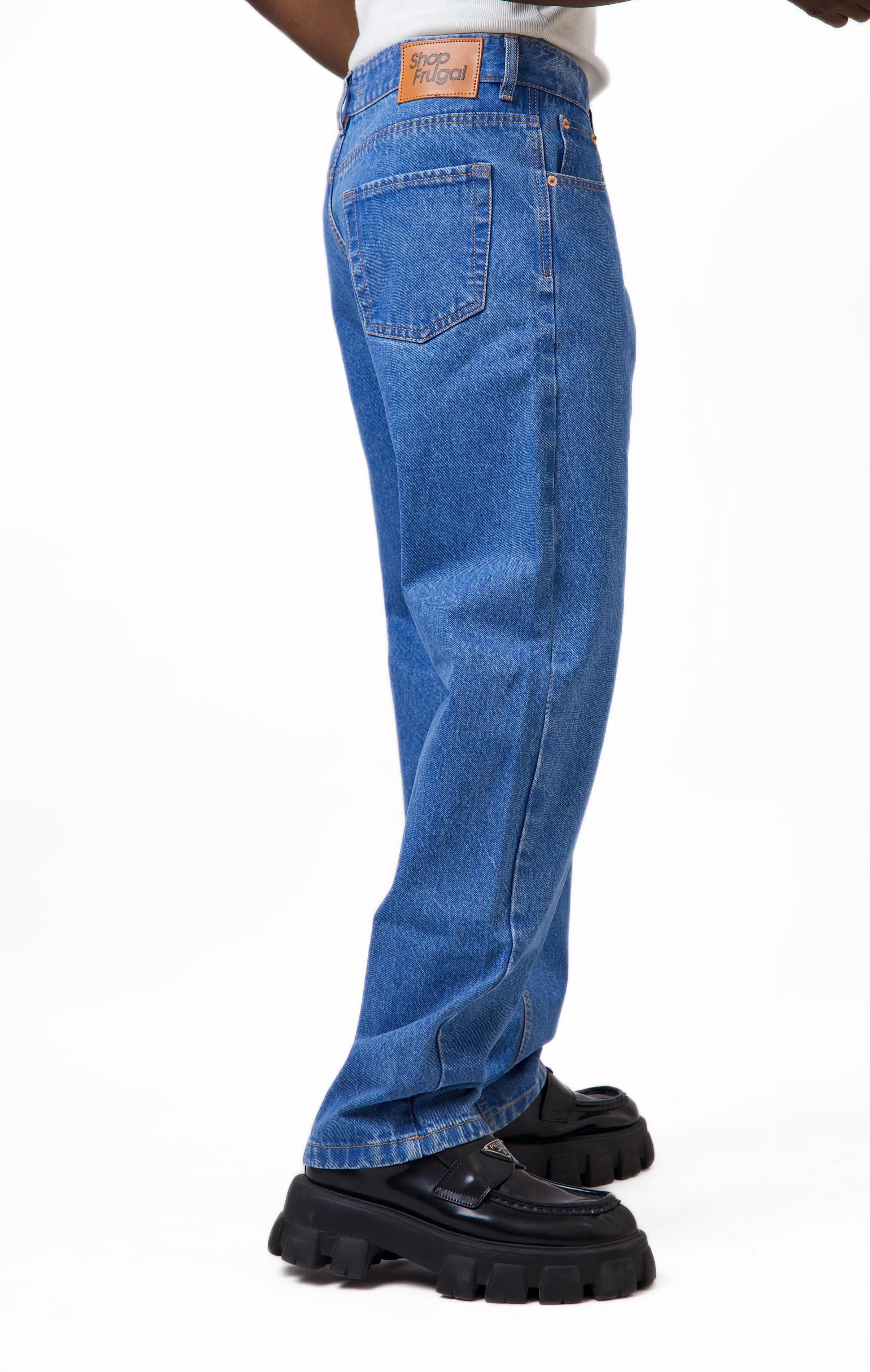 Cai Relaxed Straight Cut Jeans - Medium Wash-7