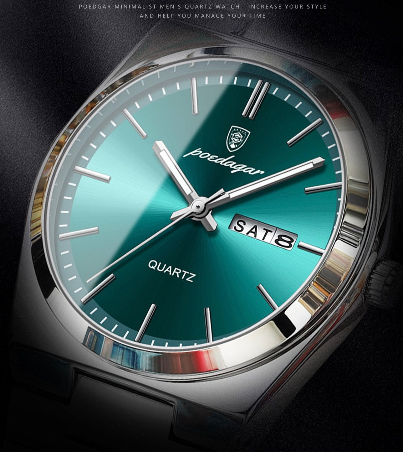 Alexis Stainless Wristwatch - Silver/Green-10