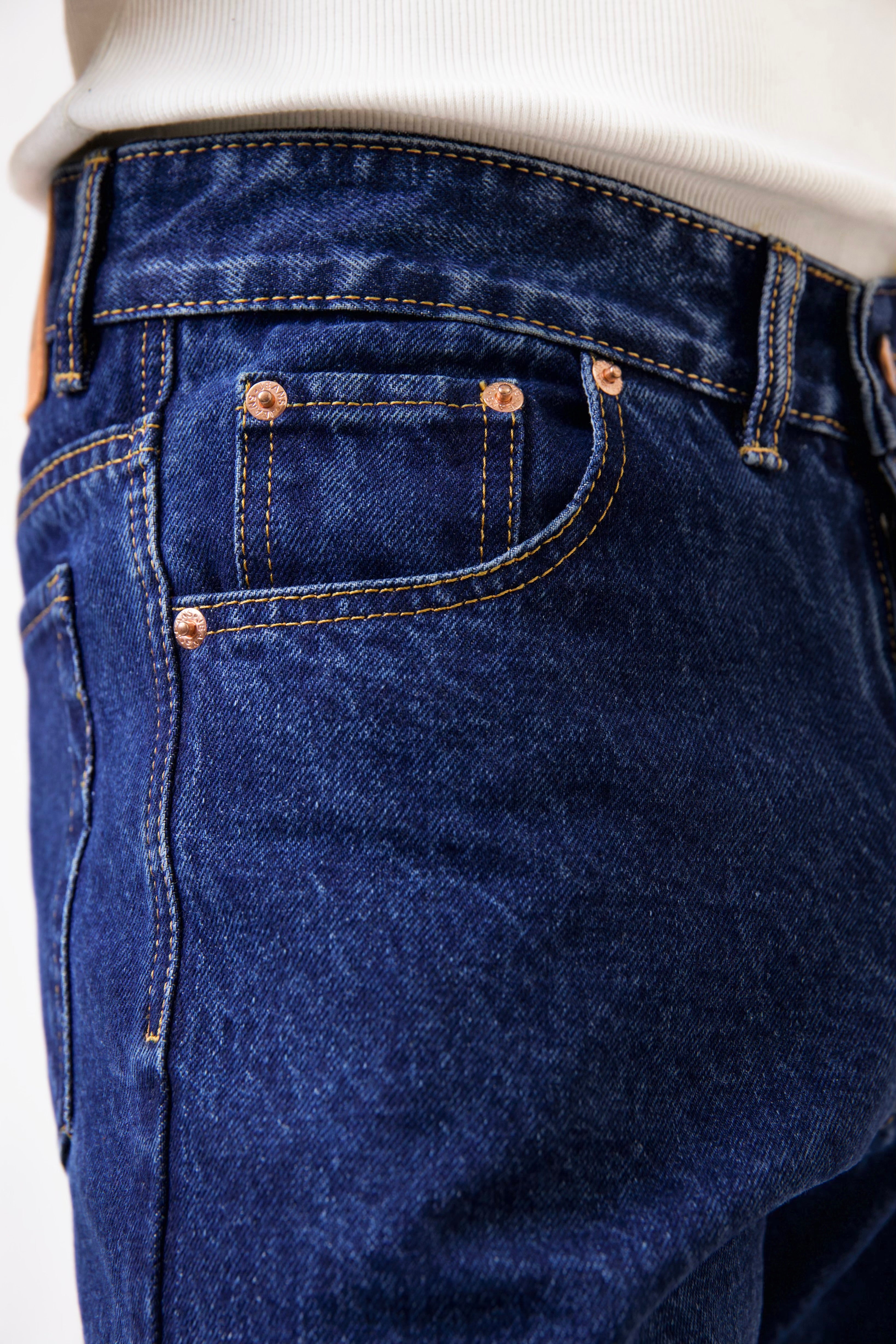 Cai Relaxed Straight Cut Jeans - Dark Wash-8