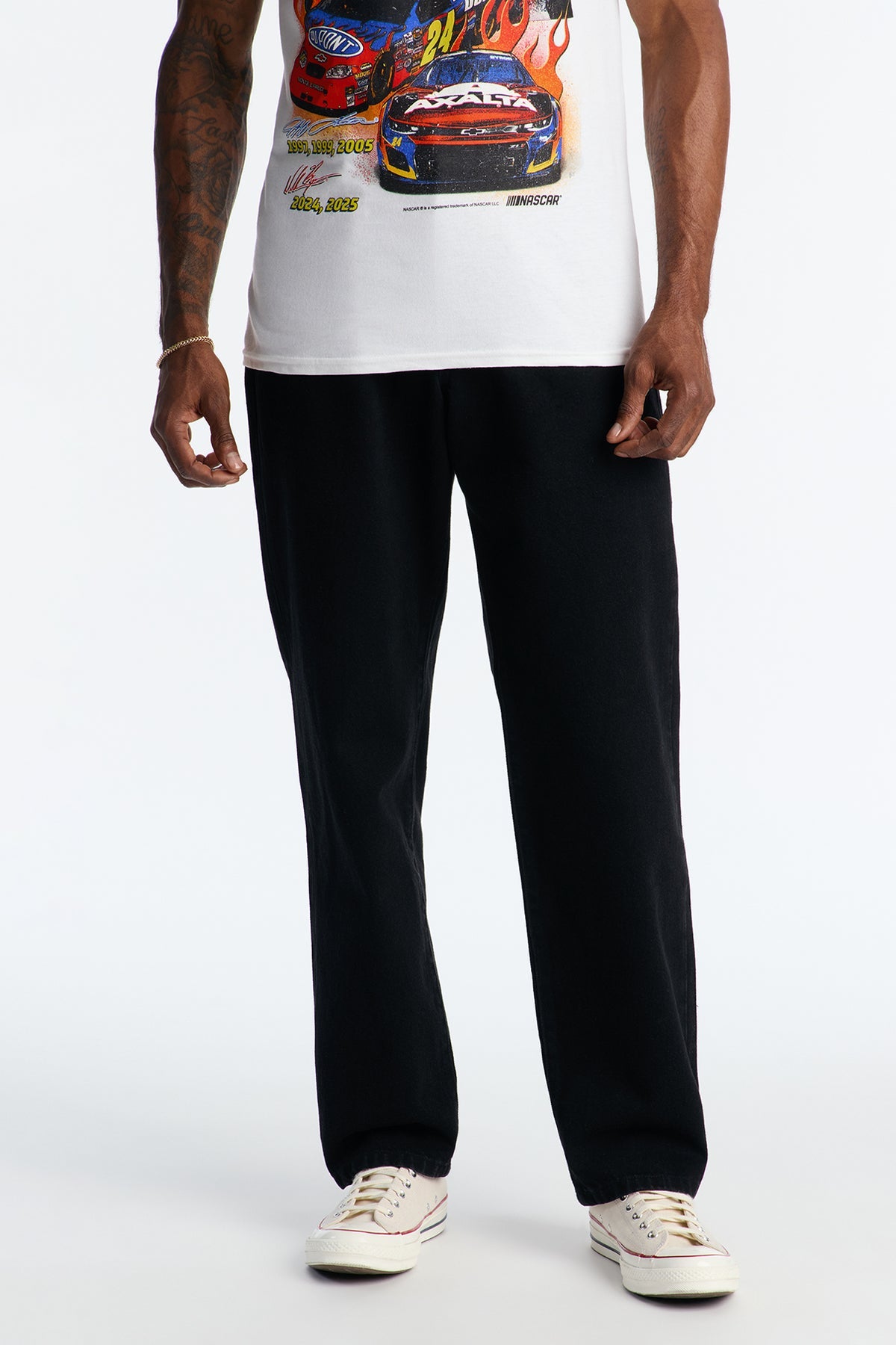 Cai Relaxed Straight Cut Jeans - Washed Black-9
