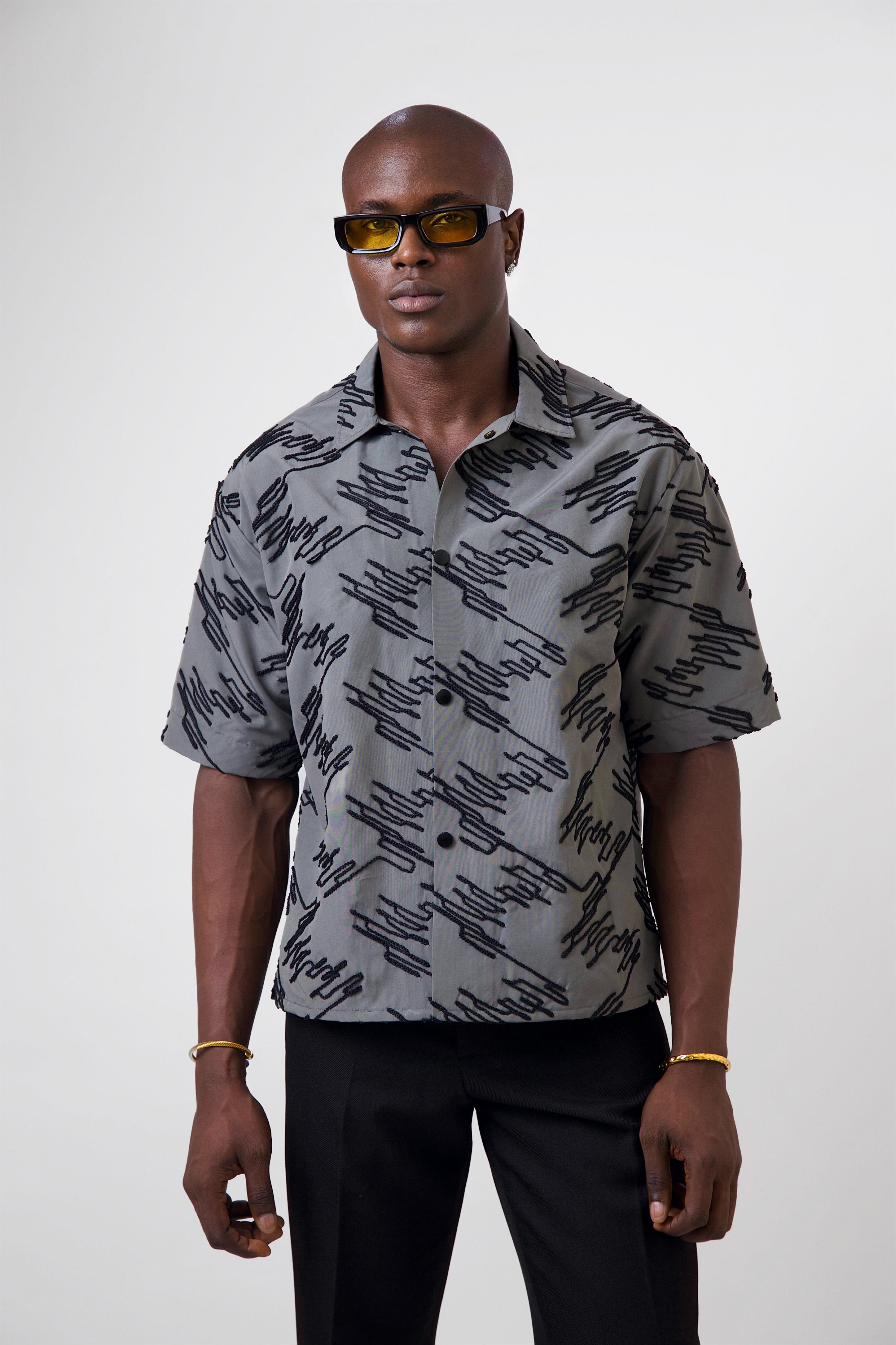 Carlo Textured Jacquard Shirt-2