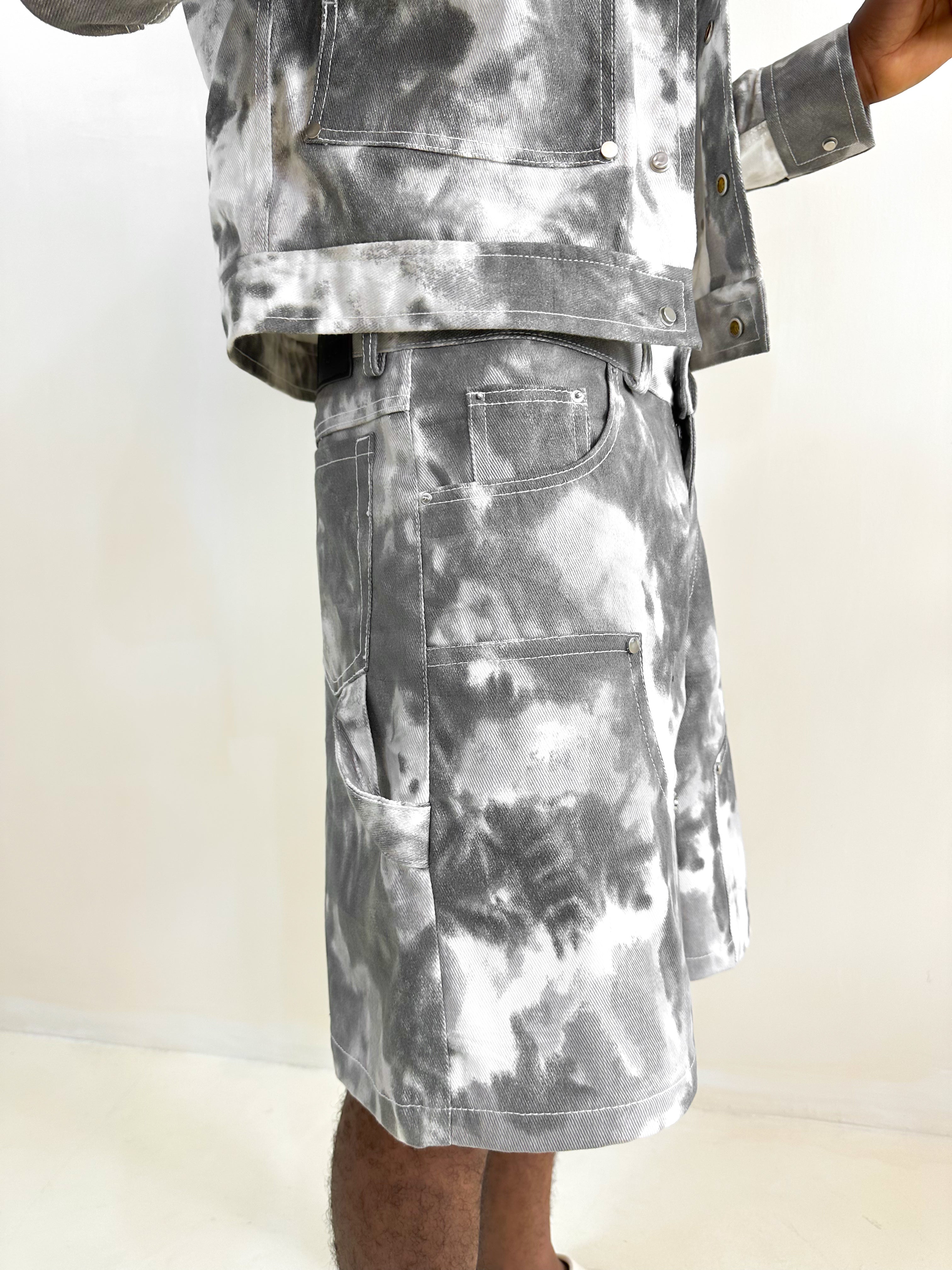 Charlie Oil Splash Carpenter Baggy Denim Jorts (Shorts)