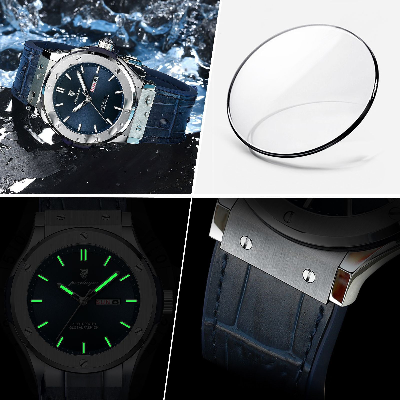 Arthur Silicone Strap Wristwatch - Black